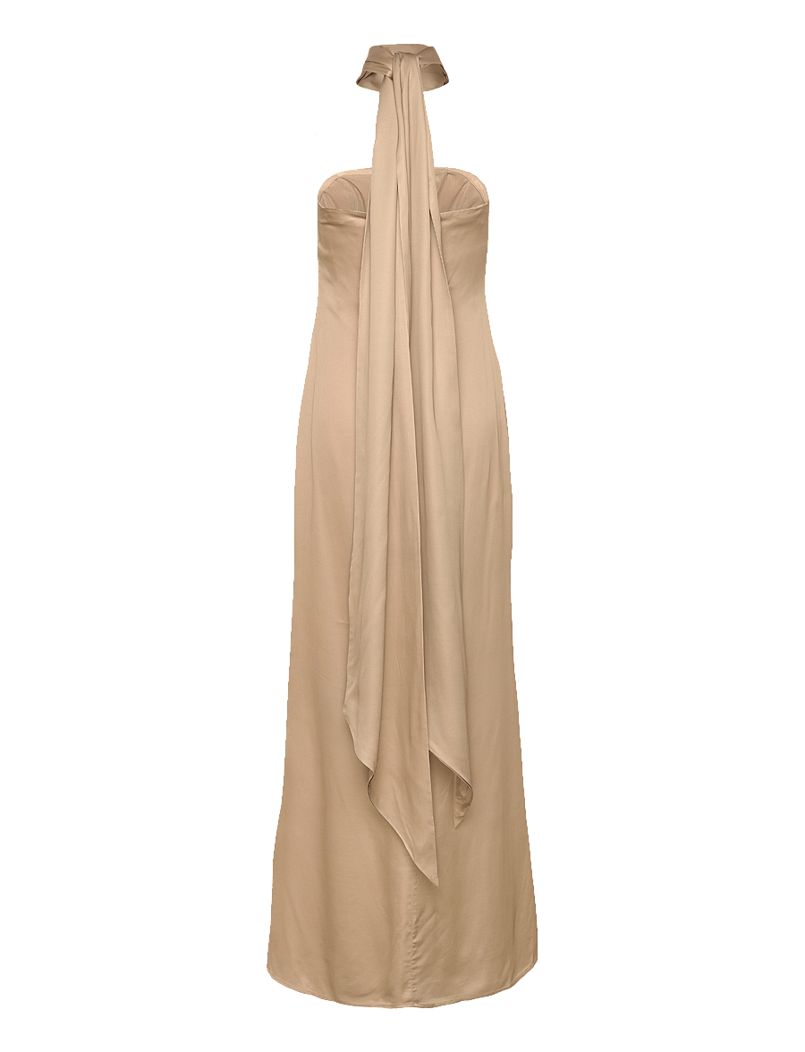 Malina - Zelda Scarf Detail Maxi Dress - abendkleider - champagne peony - 2