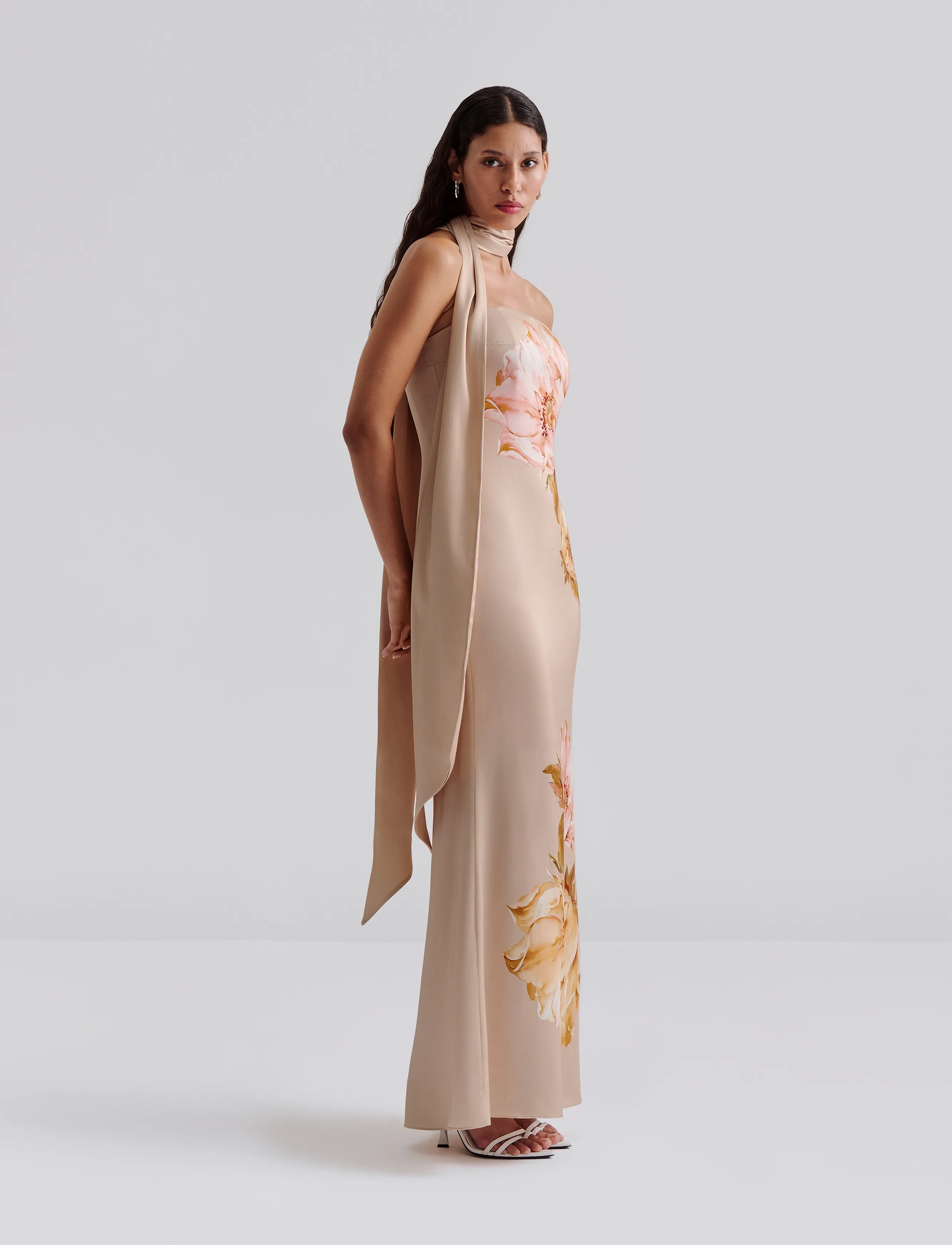 Zelda Scarf Detail Maxi Dress 4