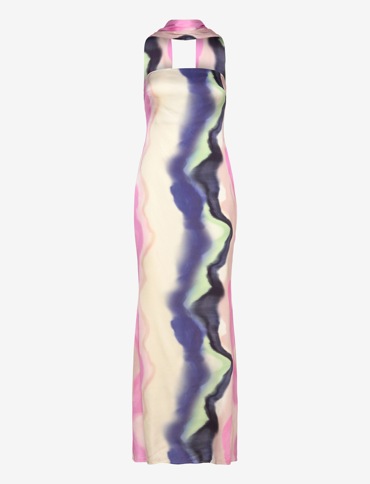 Malina - Zelda scarf detail maxi dress - aftenkjoler - watercolour - 1