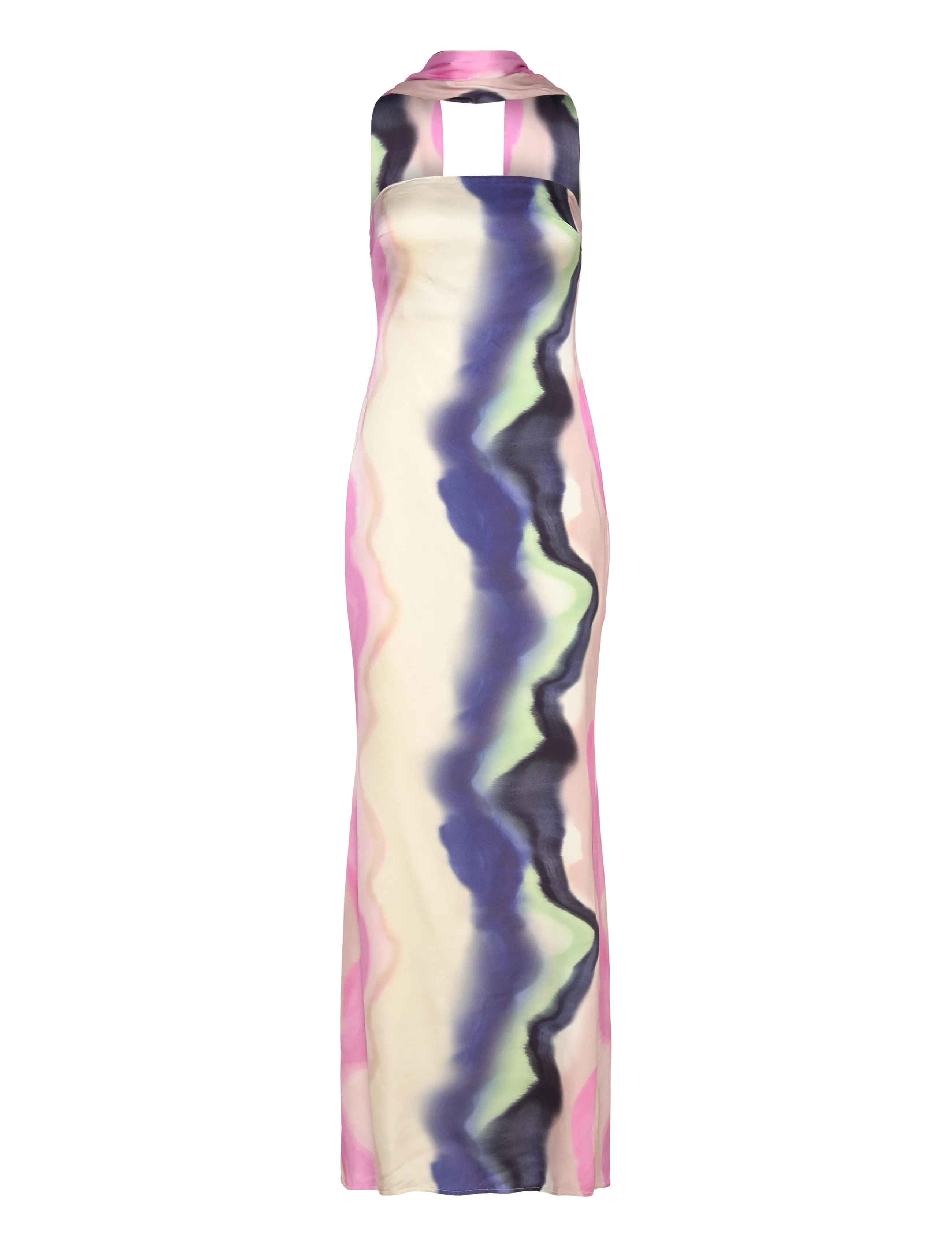 Malina - Zelda Scarf Detail Maxi Dress - abendkleider - watercolour - 1