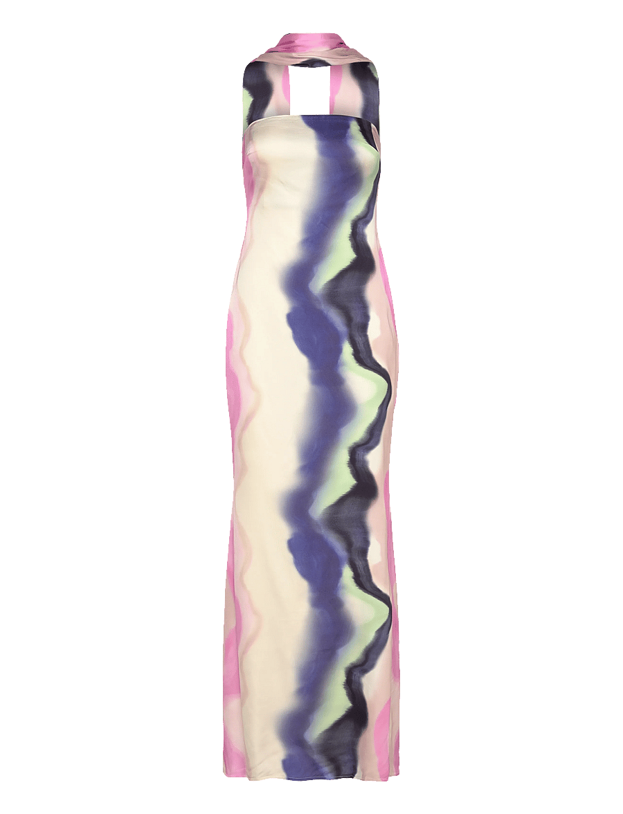 Malina - Zelda Scarf Detail Maxi Dress - Õhtukleidid - watercolour - 1