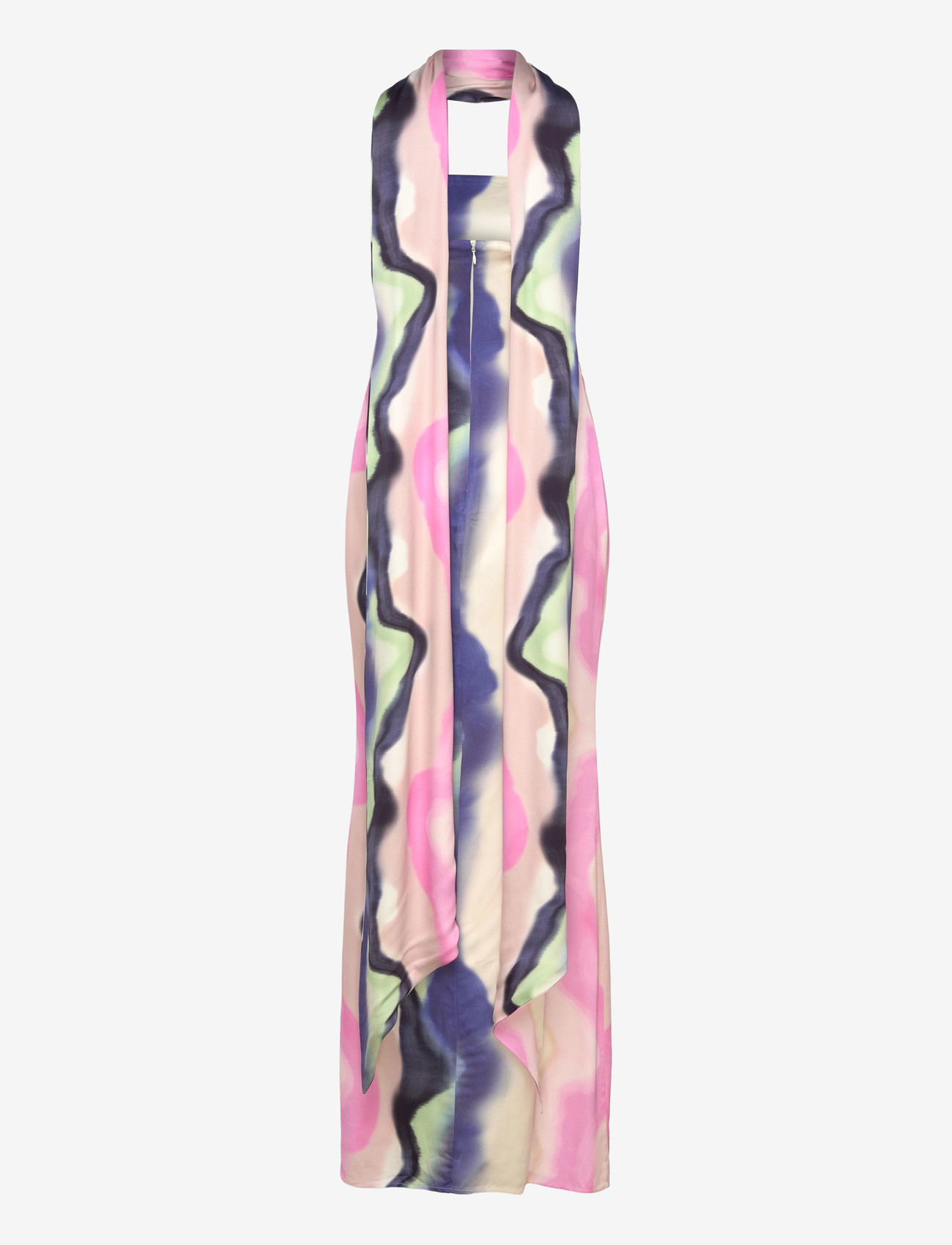 Malina - Zelda scarf detail maxi dress - aftenkjoler - watercolour - 2