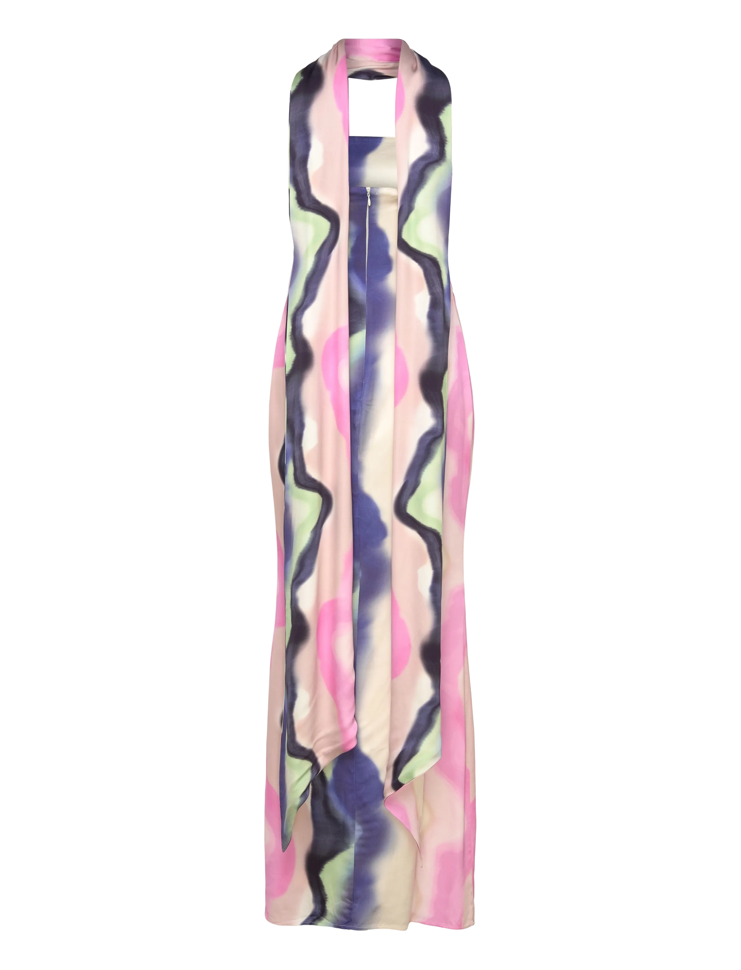 Malina - Zelda Scarf Detail Maxi Dress - abendkleider - watercolour - 2