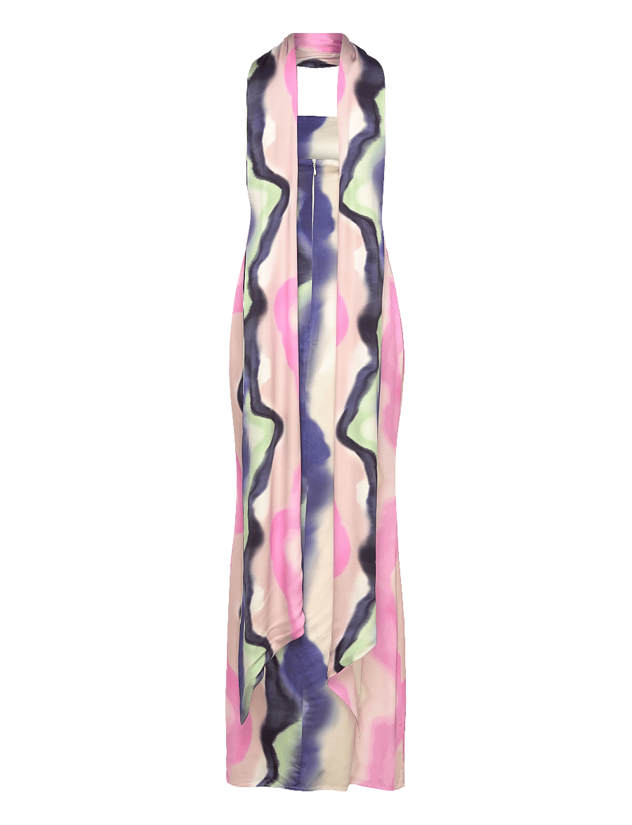 Malina - Zelda Scarf Detail Maxi Dress - Õhtukleidid - watercolour - 2