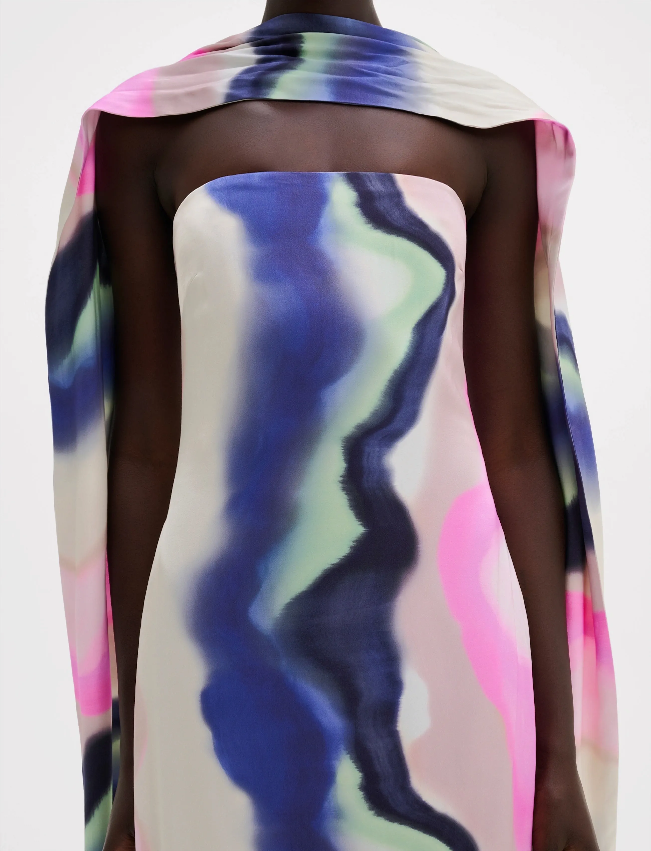 Malina - Zelda Scarf Detail Maxi Dress - abendkleider - watercolour - 5