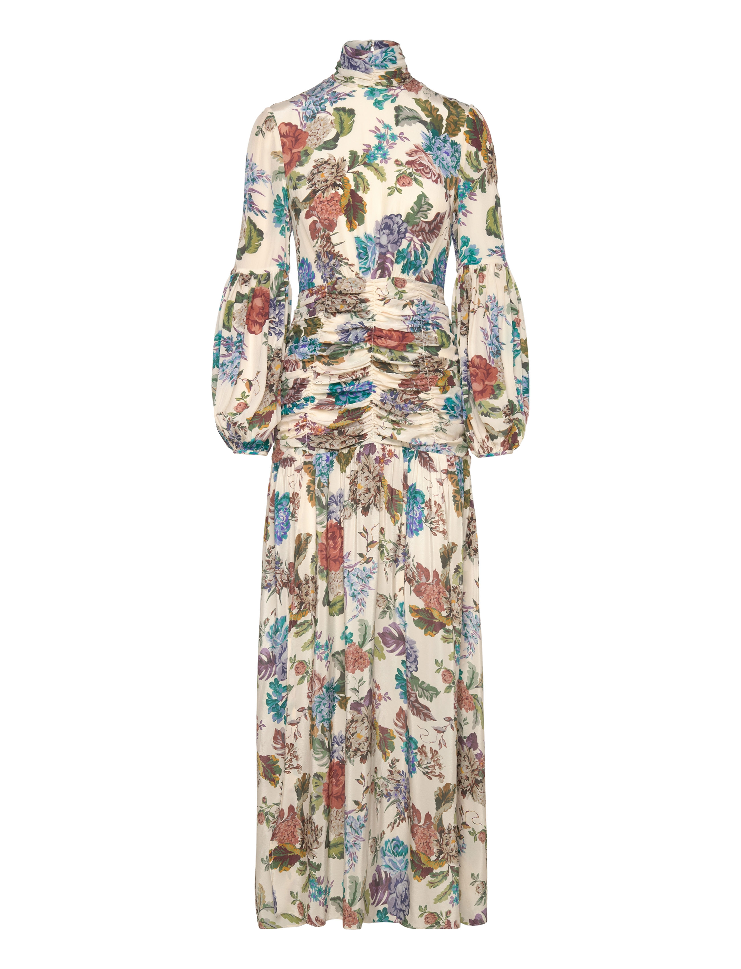 Malina - Thalia draped waist maxi dress - botanic florals - 1