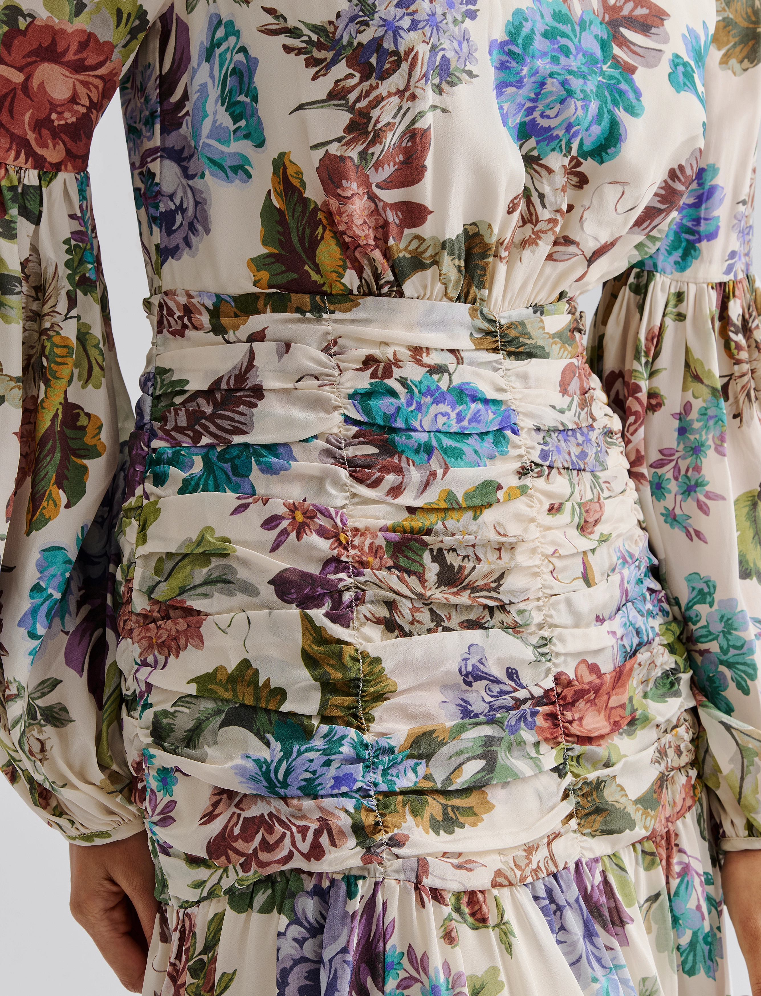 Malina - Thalia draped waist maxi dress - botanic florals - 5