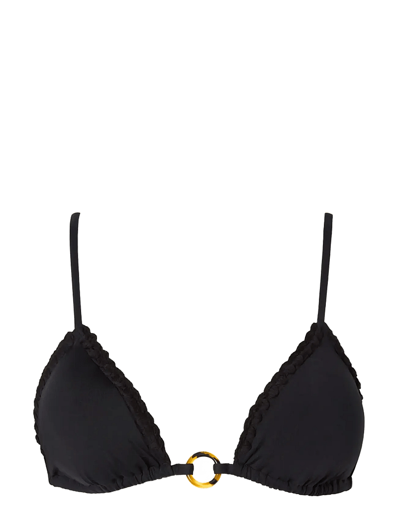 Malina - Roselyn Crochet Trimmed Bikini Top - dreieck-bikini-oberteile - black - 1