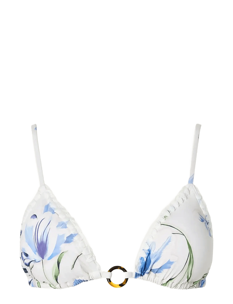Malina - Roselyn crochet trimmed bikini top - dreieck-bikini-oberteile - tulip blue - 1