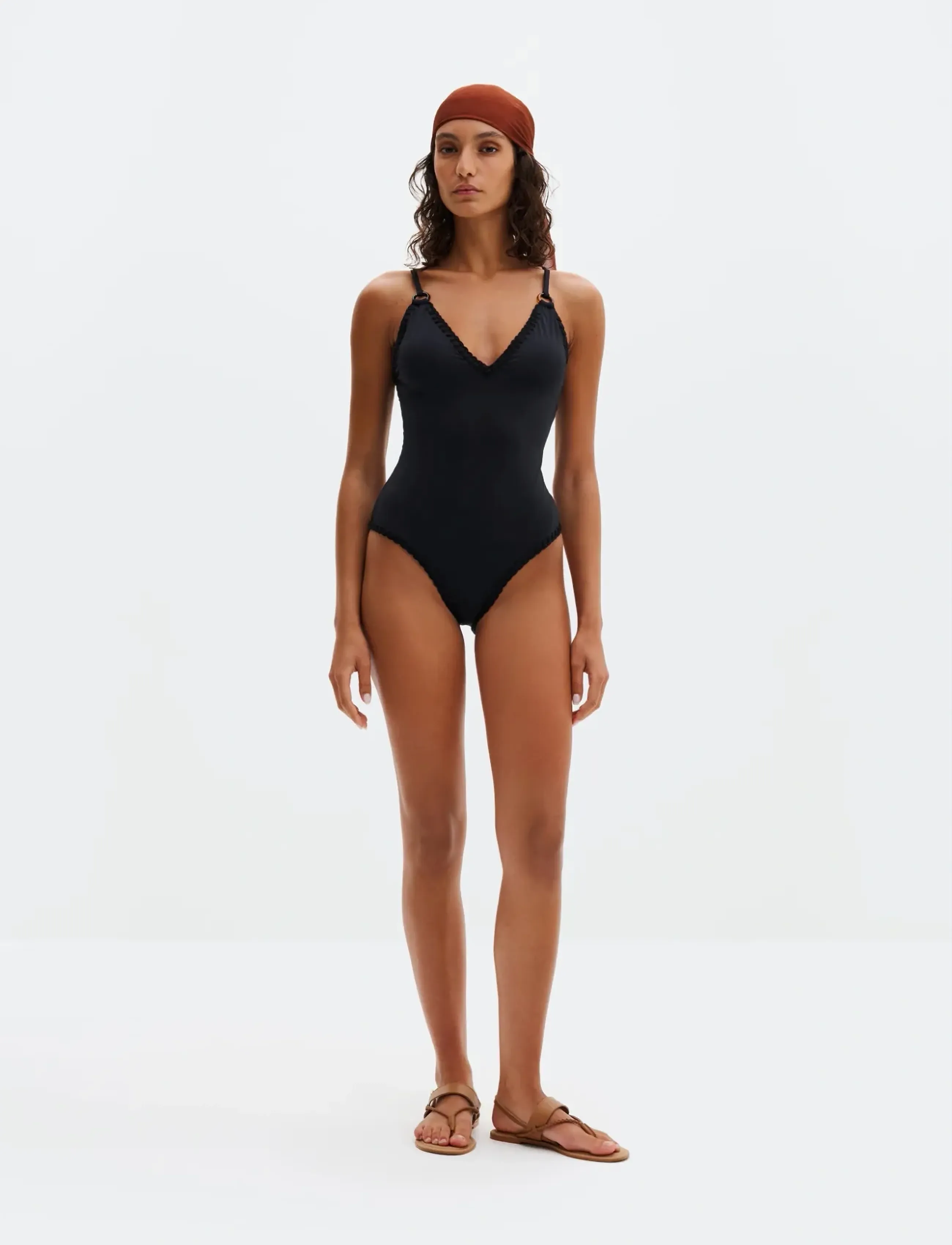 MALINA Nila V-Neck Crochet Trimmed Swimsuit baddräkter dam – bild 5