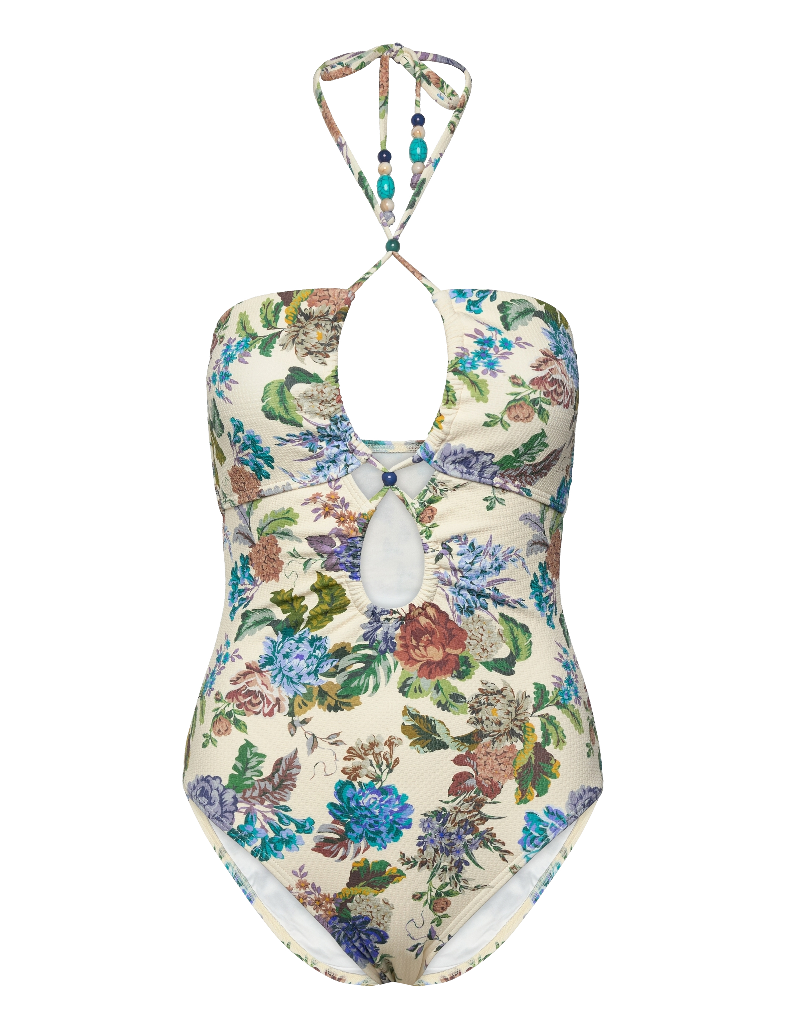 Malina - Idalia Bandeau Cut Out Swimsuit - trikood - botanic florals - 1