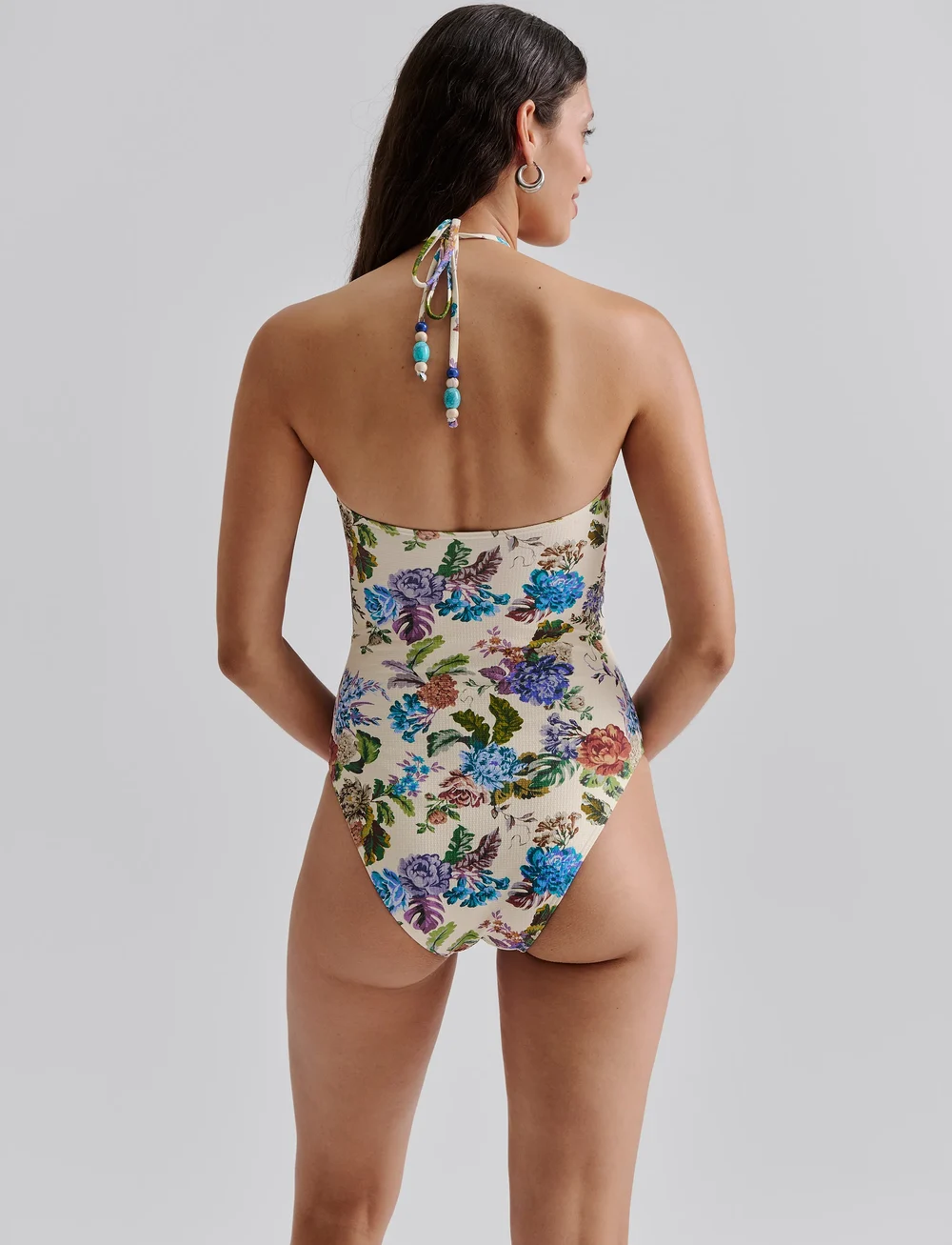 Malina - Idalia Bandeau Cut Out swimsuit - badeanzüge - botanic florals - 3