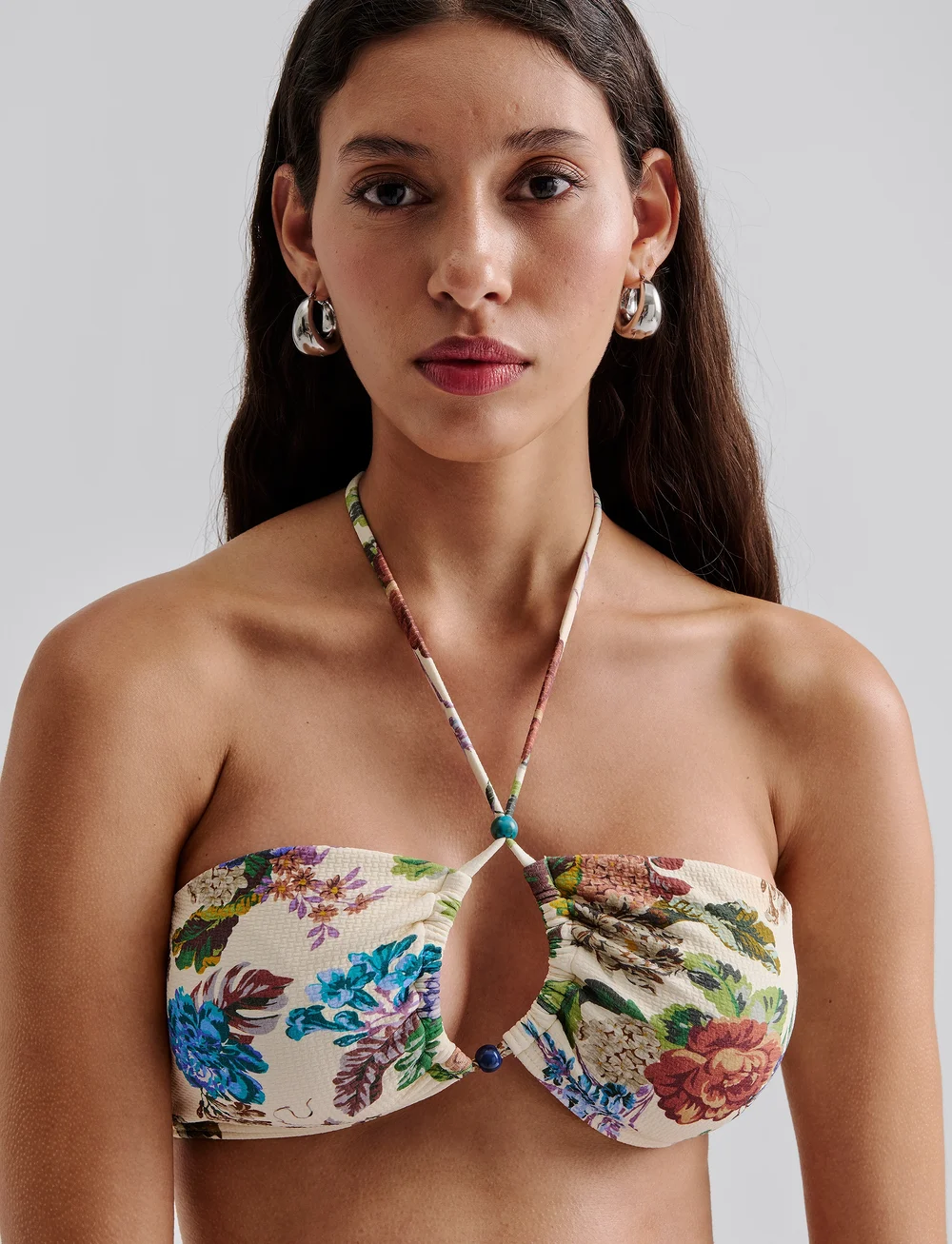 Malina - Cara bandeau bikini top - bandeau-bikini-oberteile - botanic florals - 3