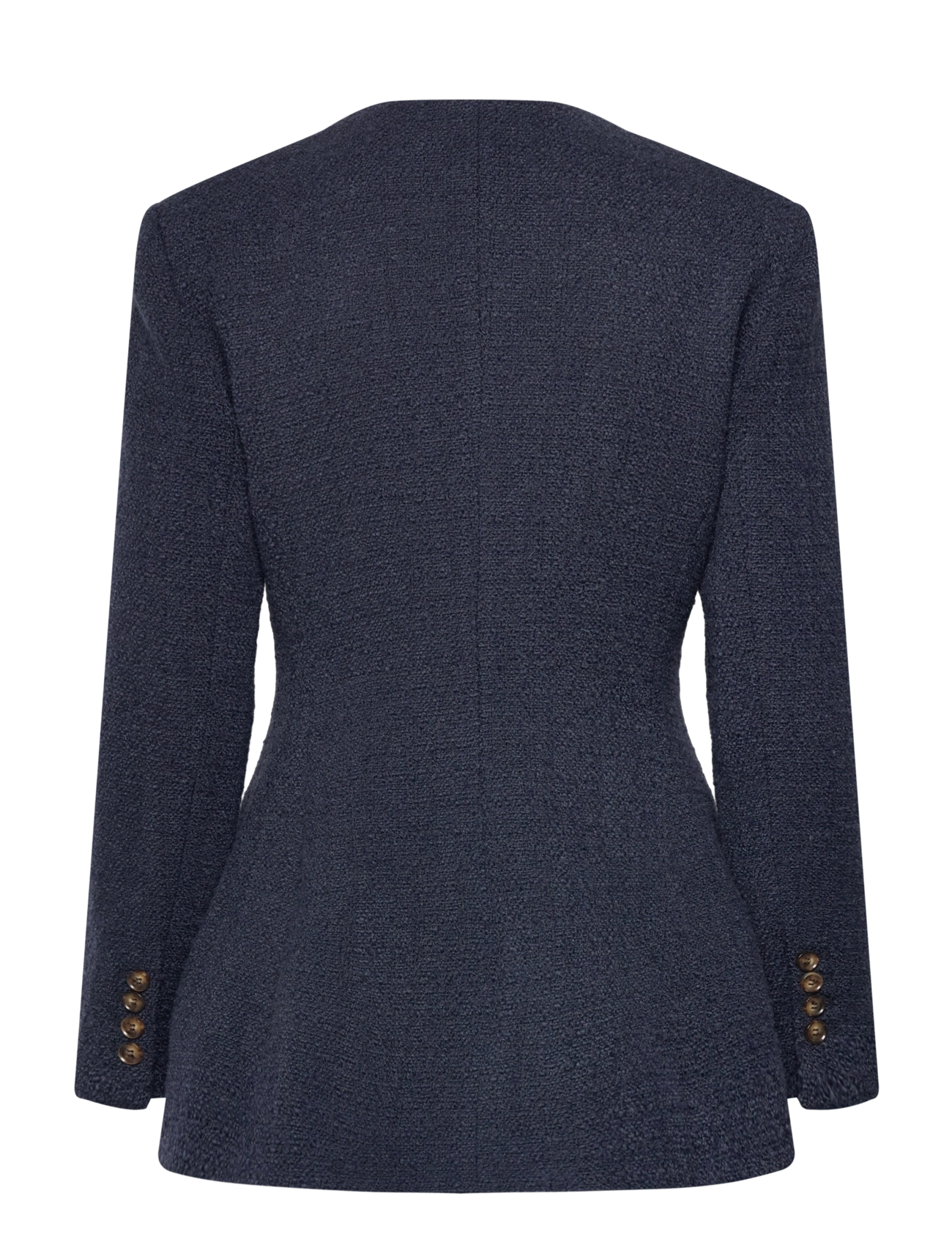 Malina - Carol fitted round neck blazer - einreihige blazer - dark blue - 2