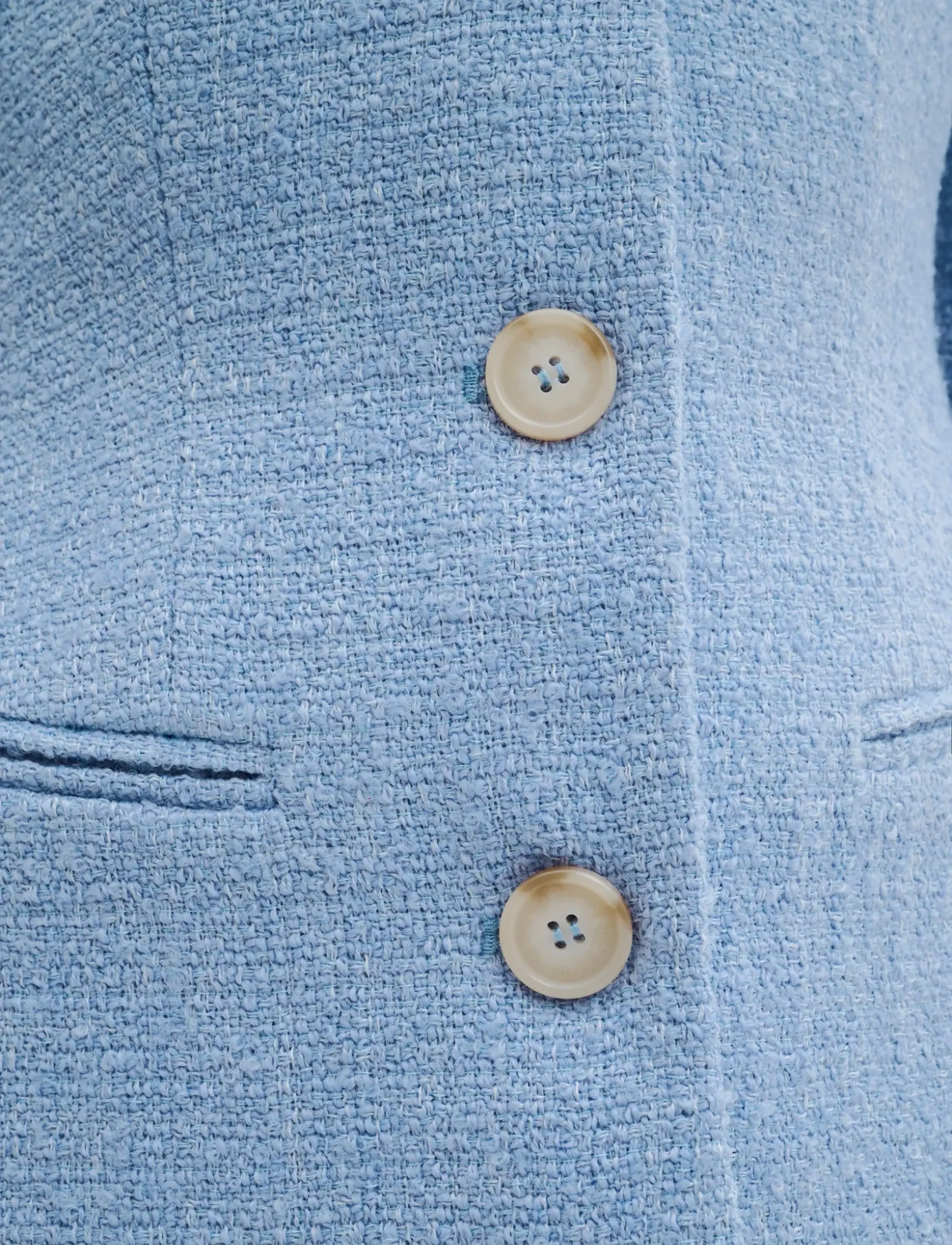 Malina - Carol fitted round neck blazer - single breasted blazers - sky - 4