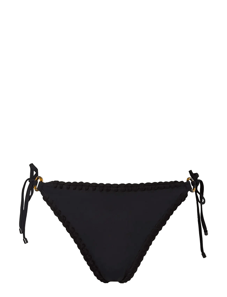 Malina - Roselyn Crochet Trimmed Bikini Bottom - küljelt seotavad bikiinid - black - 1