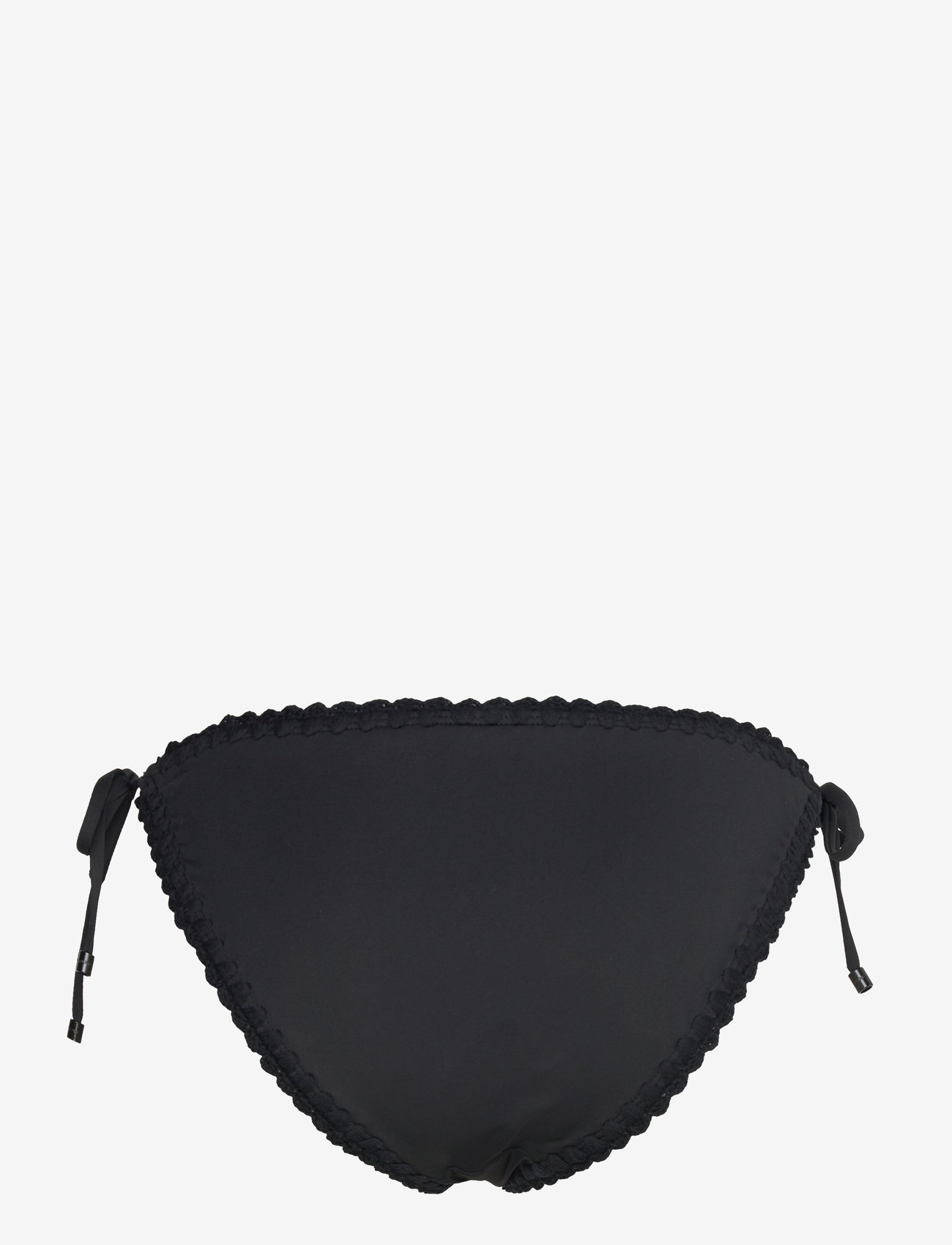Malina - Roselyn Crochet Trimmed Bikini Bottom - bikinis mit seitenbändern - black - 2