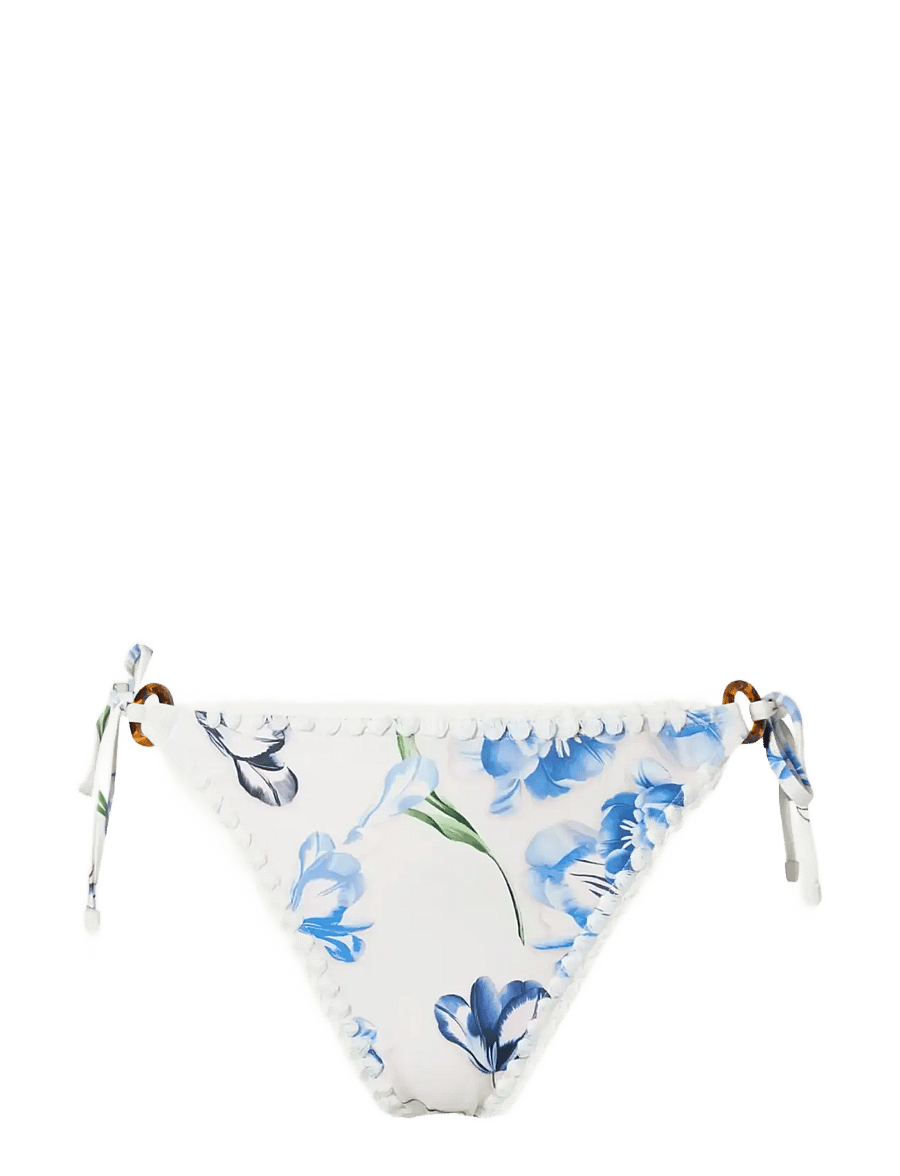 Malina - Roselyn Crochet Trimmed Bikini Bottom - side tie bikinitrosor - tulip blue - 1