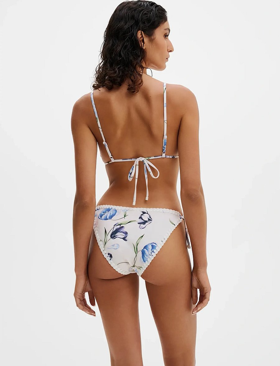 Malina - Roselyn Crochet Trimmed Bikini Bottom - side tie bikinitrosor - tulip blue - 2