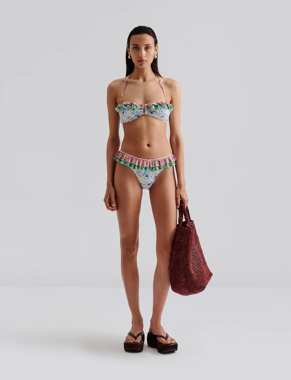 Malina - Coraline bandeau bikini top - bandeau-bikini-oberteile - multi ditsy - 0