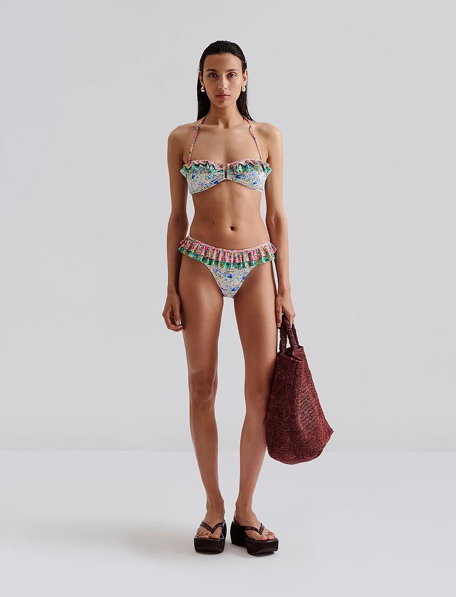 Malina - Coraline bandeau bikini top - multi ditsy - 0