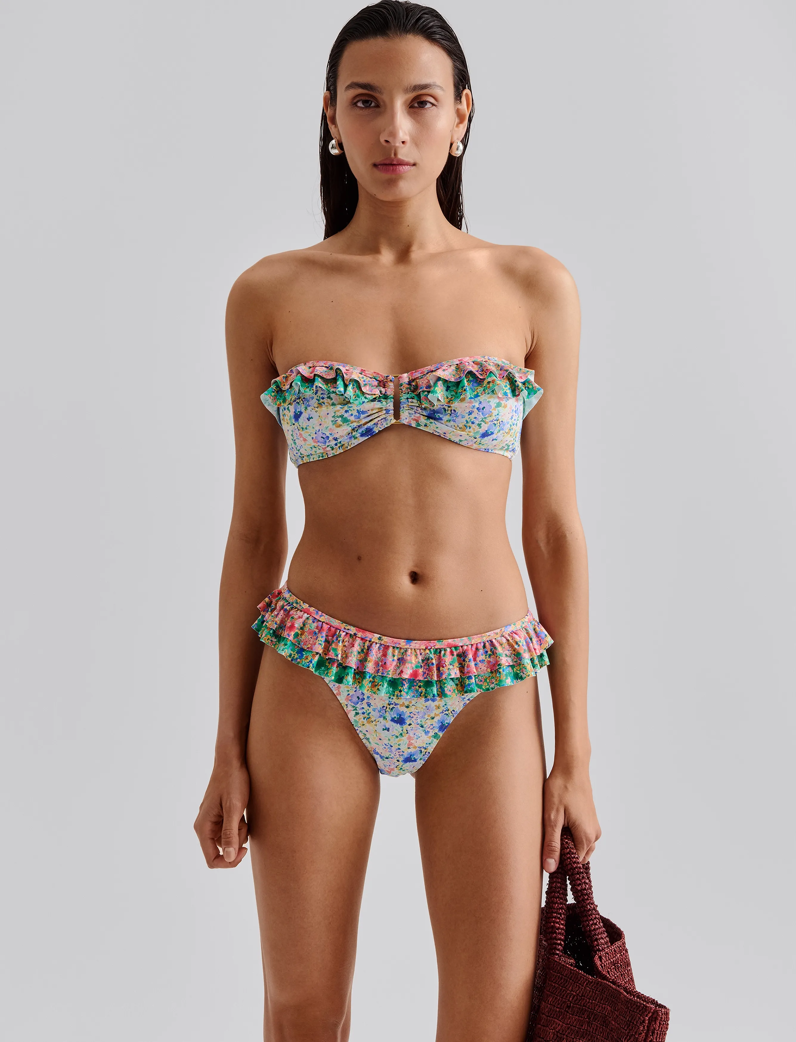 Malina - Coraline bandeau bikini top - multi ditsy - 5