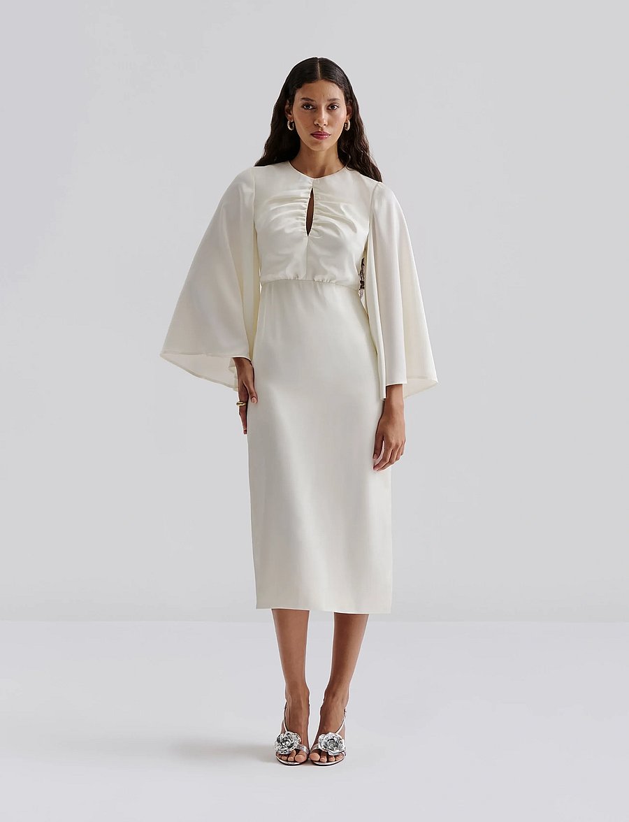 Malina - Isadora Midi Dress - brautkleider - cream - 0