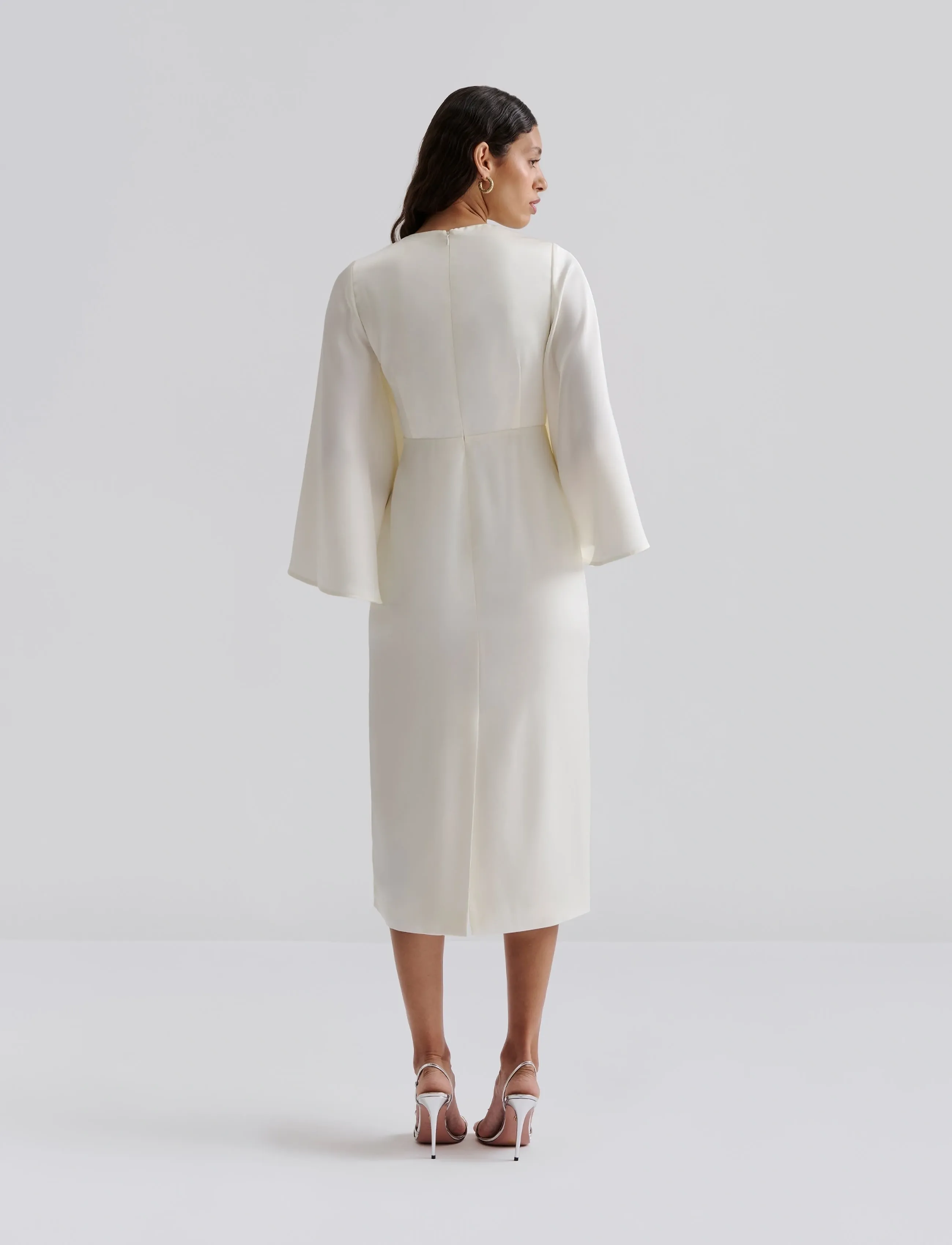 Malina - Isadora Midi Dress - brautkleider - cream - 3