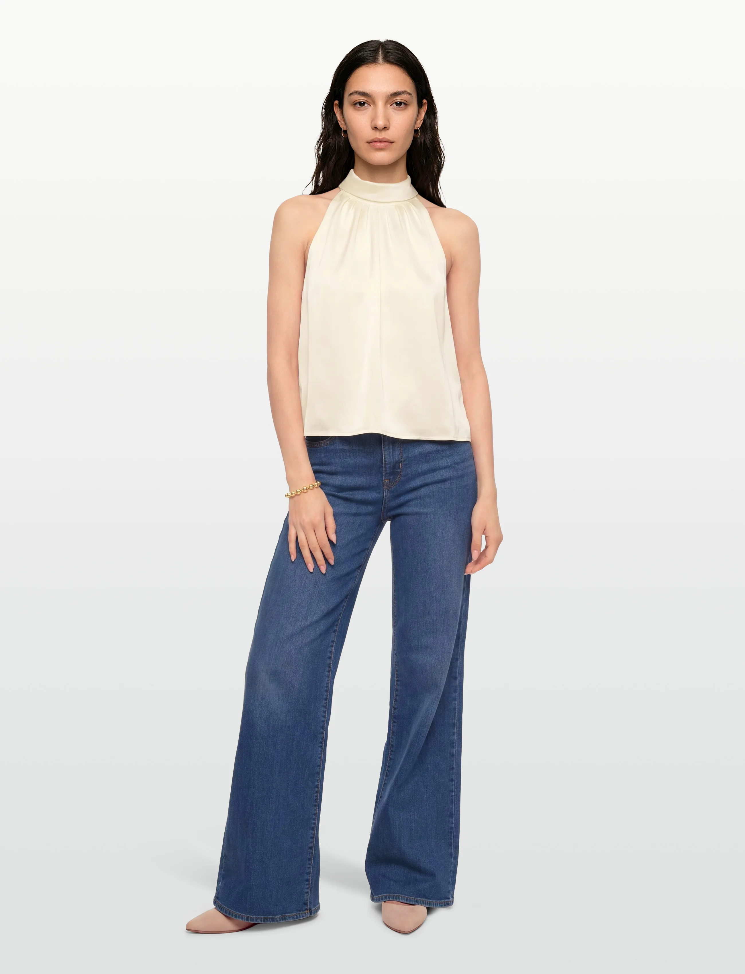 Malina Siri Top, 40, T-shirts & Oberteile, Creme - Sleeveless, Frauen