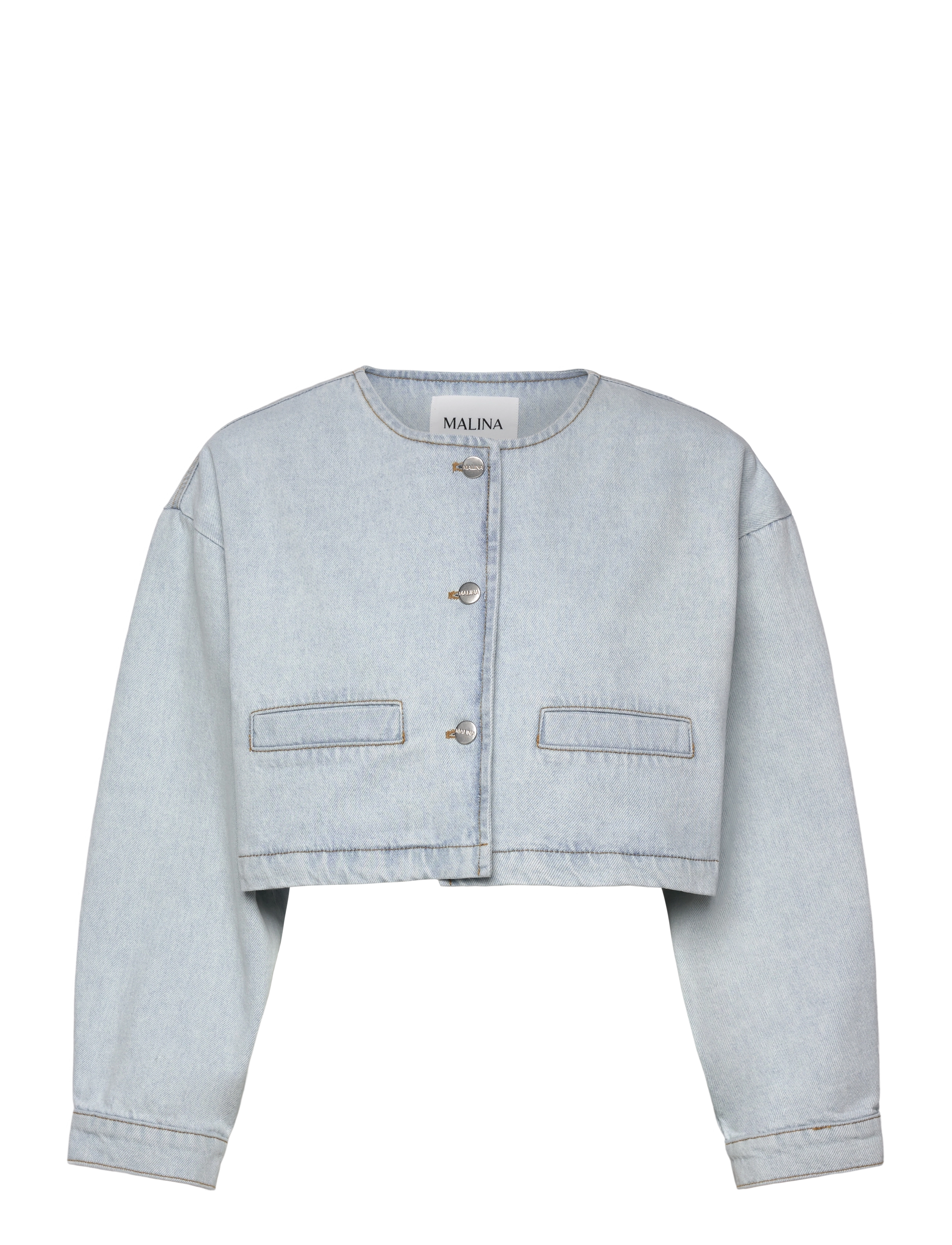 Malina Elowen cropped denim jacket - Jakid ja mantlid - LIGHT BLUE WASH / blue