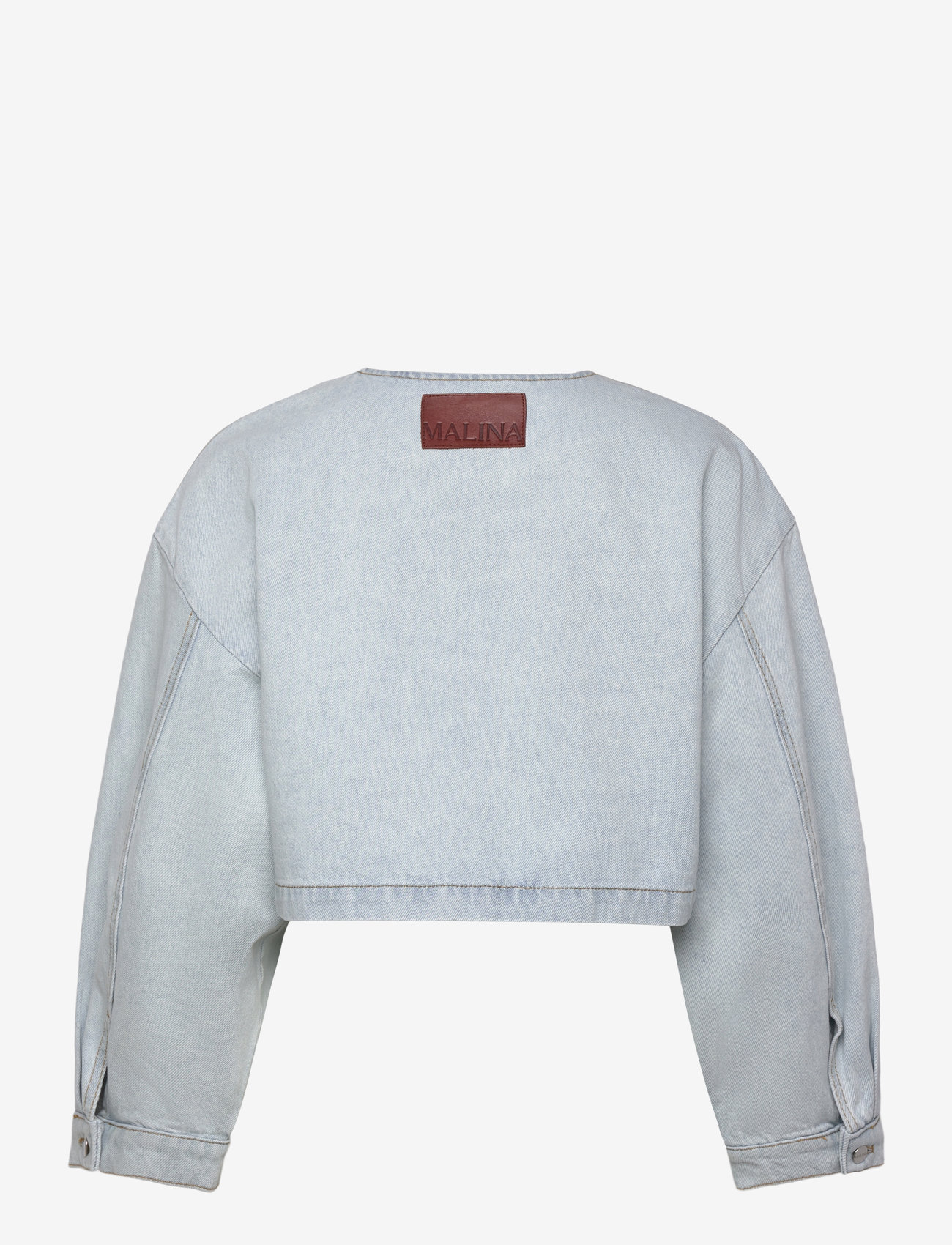 Malina - Elowen cropped denim jacket - denimjakker - light blue wash - 2