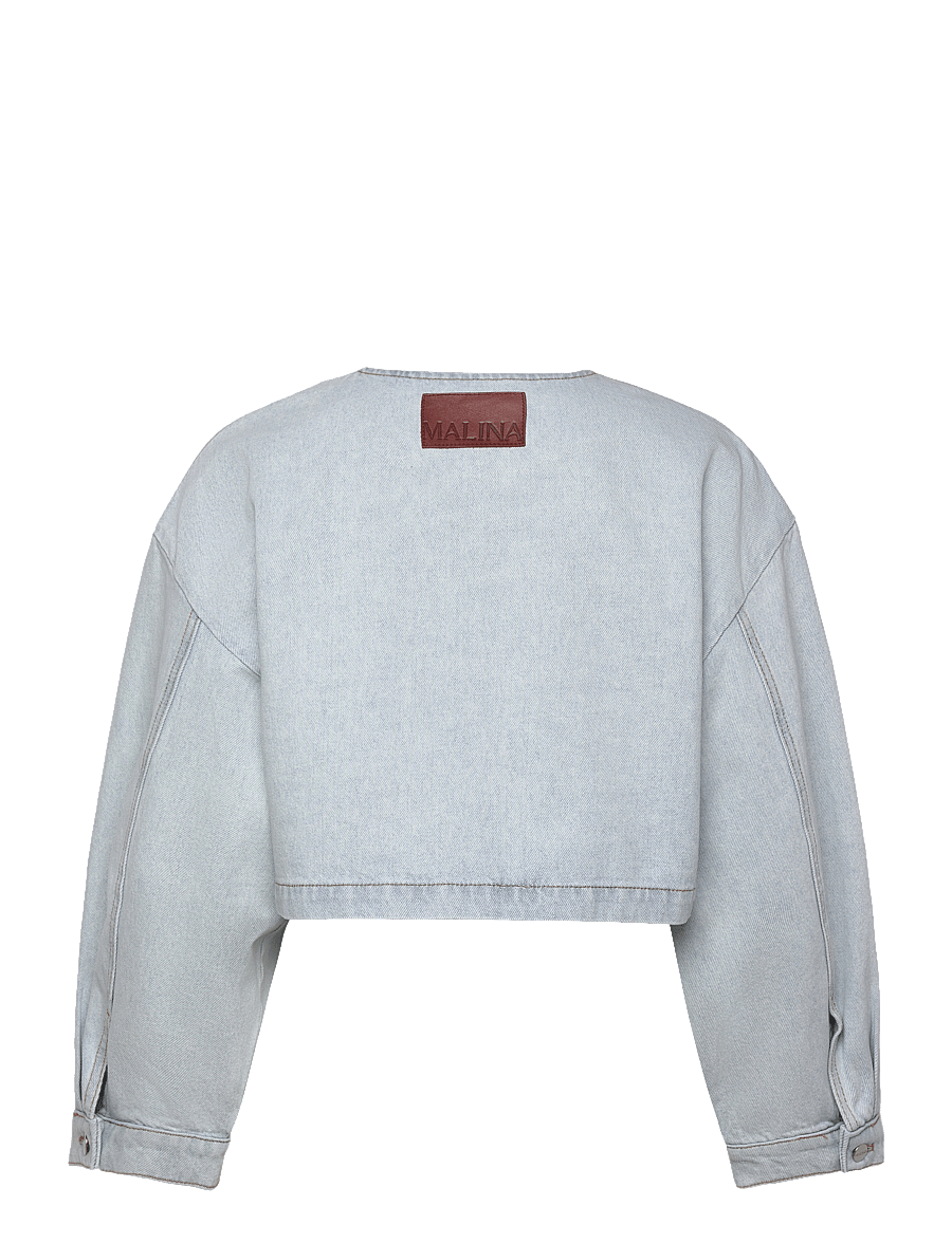 Malina - Elowen Cropped Denim jacket - denimjakker - light blue wash - 2