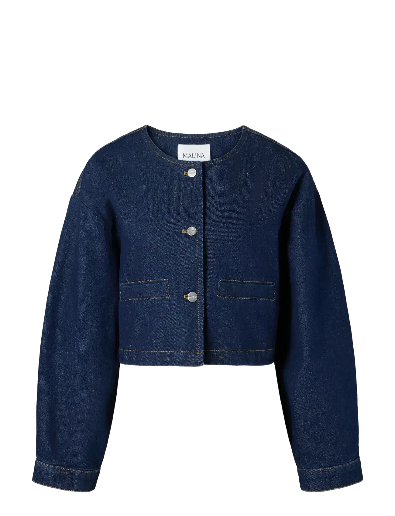 MALINA Elowen Cropped Denim Jacke Navy - 40 - Damen