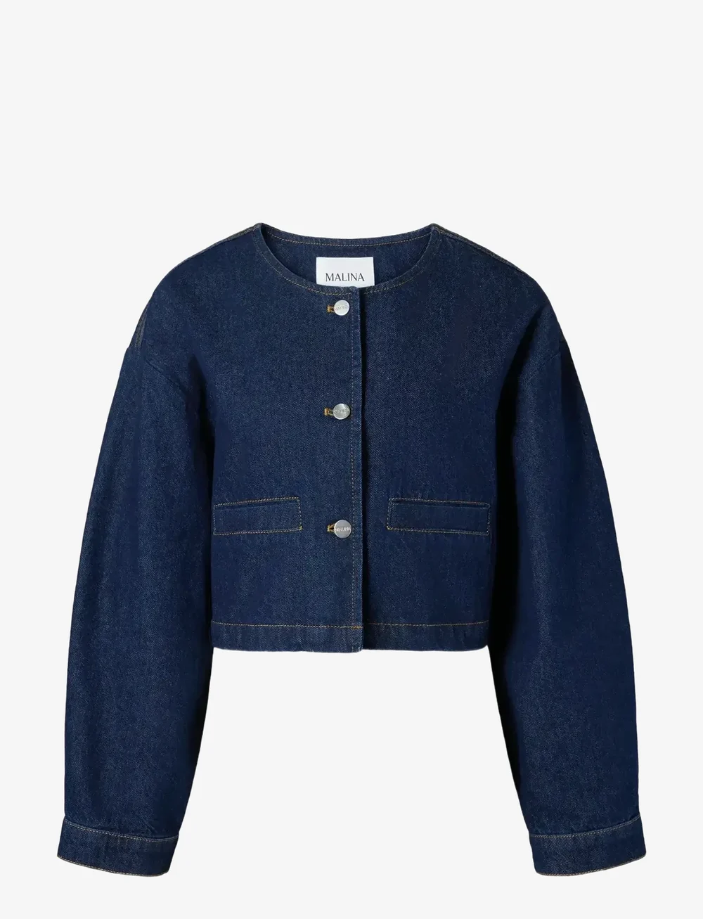 Malina - Elowen Cropped Denim jacket - teksatagid - unwashed dark blue - 1