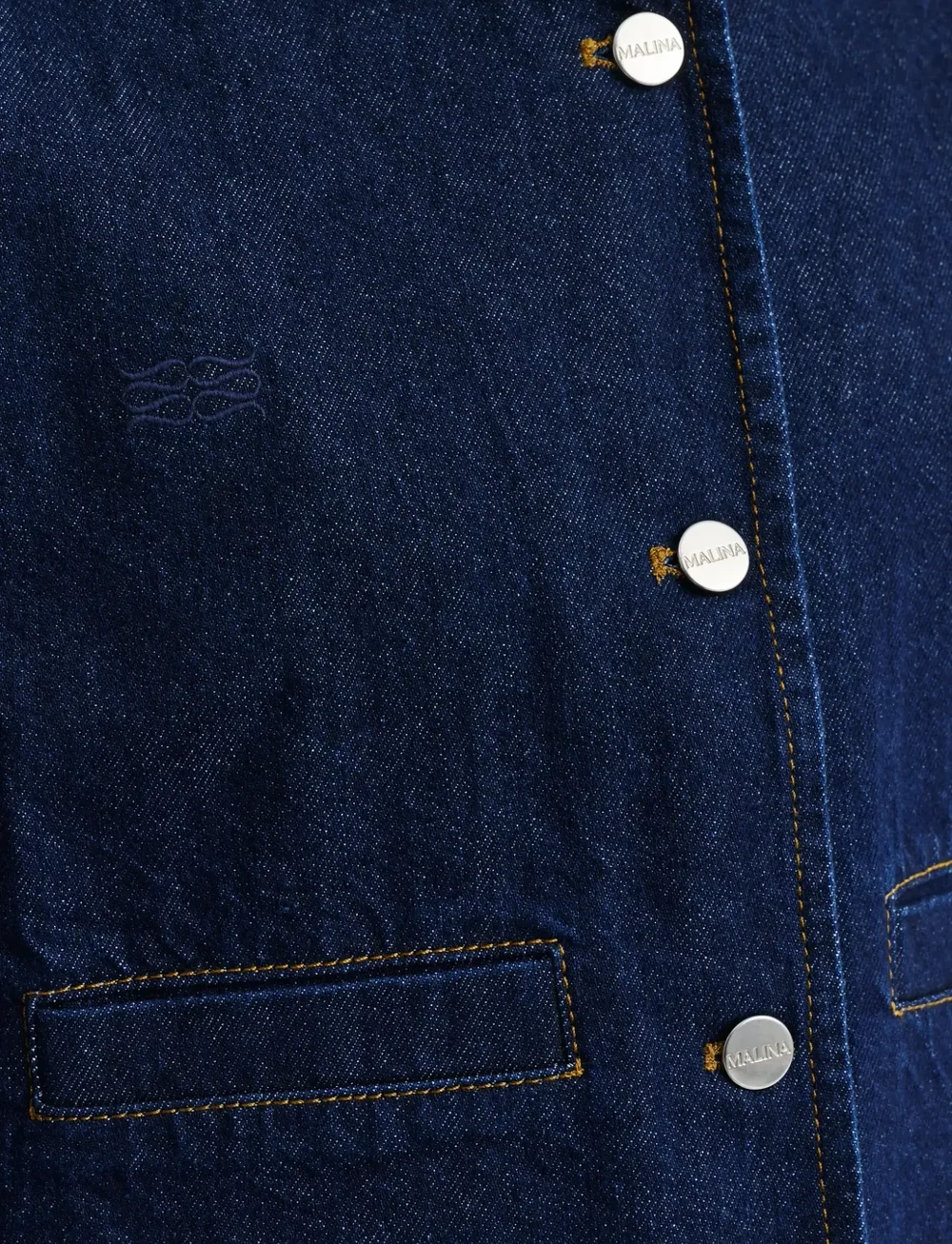 Malina - Elowen Cropped Denim jacket - teksatagid - unwashed dark blue - 3