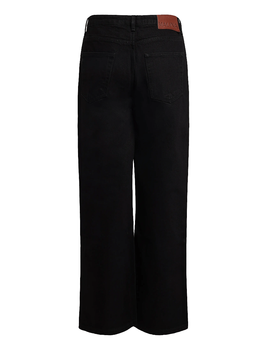 Malina - Matilda slouchy mid rise wide jeans - hosen mit weitem bein - black - 1