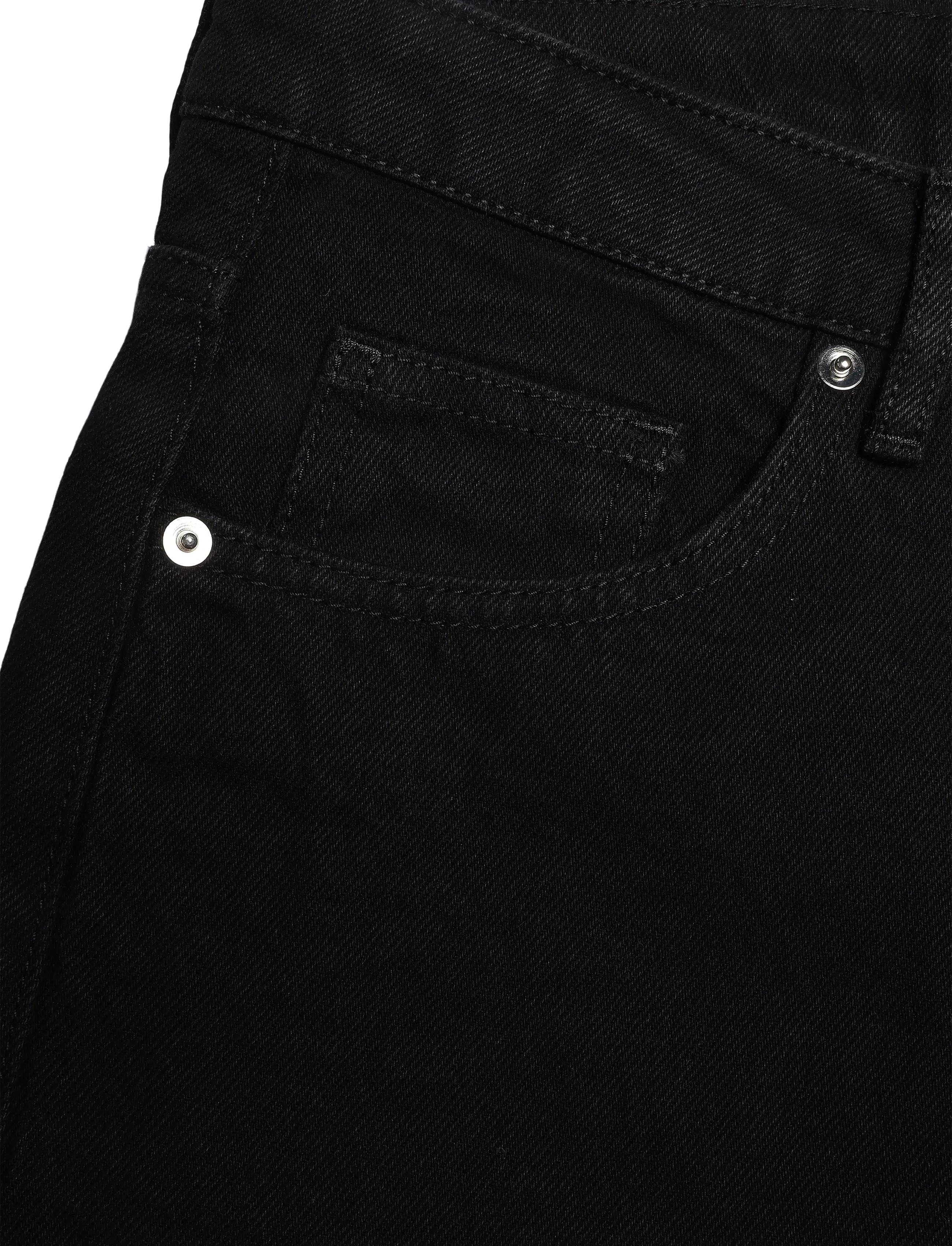 Malina - Matilda slouchy mid rise wide jeans - premium styles - black - 2