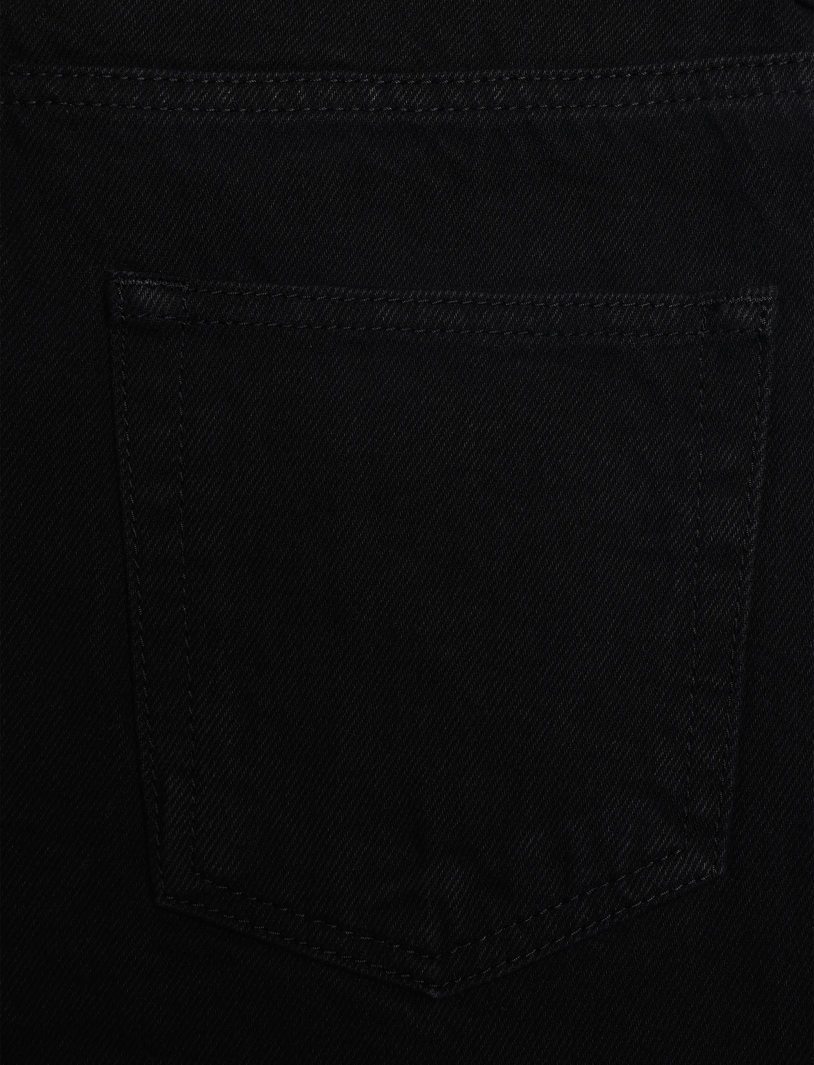 Malina - Matilda slouchy mid rise wide jeans - premium styles - black - 4