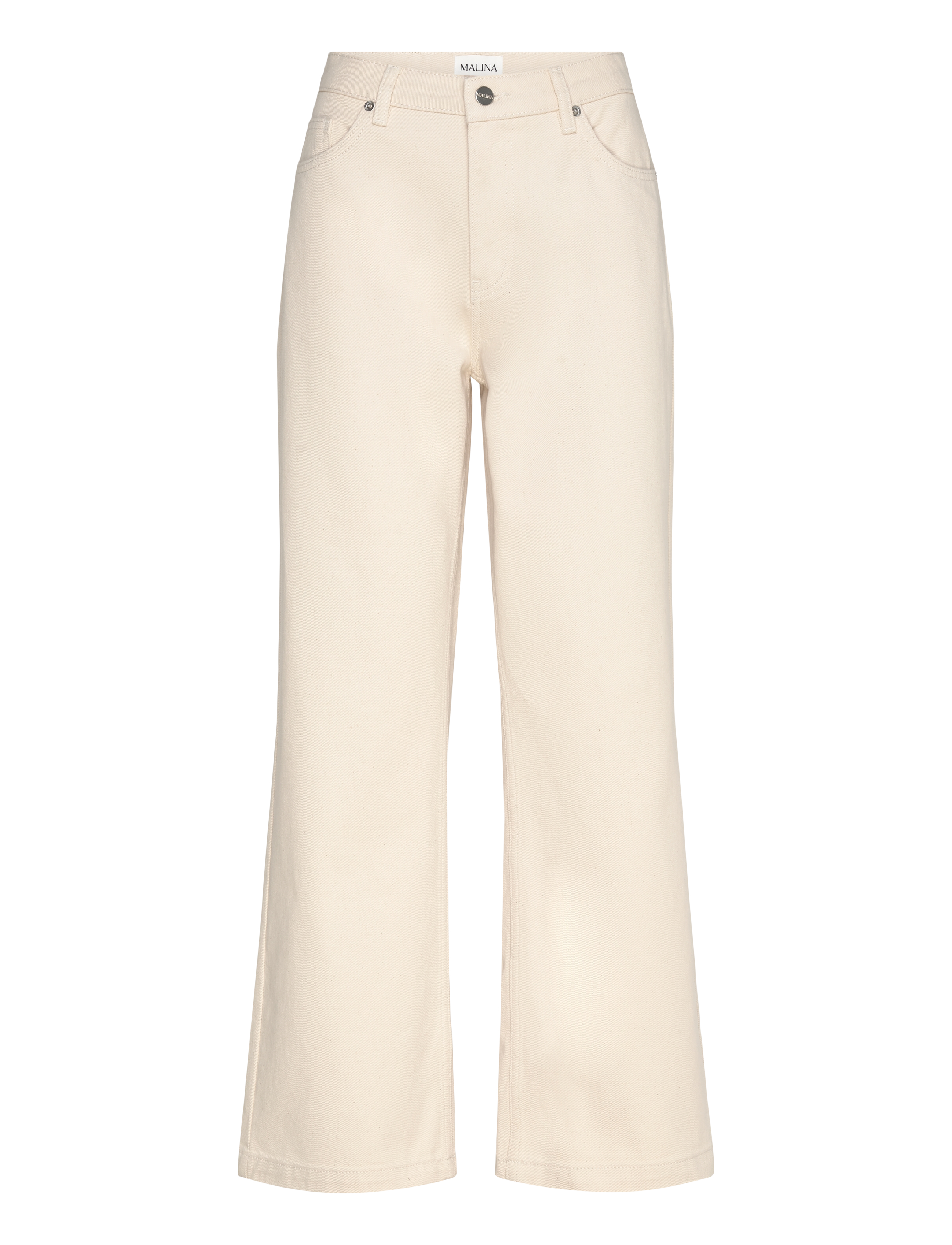 MALINA Matilda Slouchy Mid Rise Wide Jeans Cream - 27 - Damen