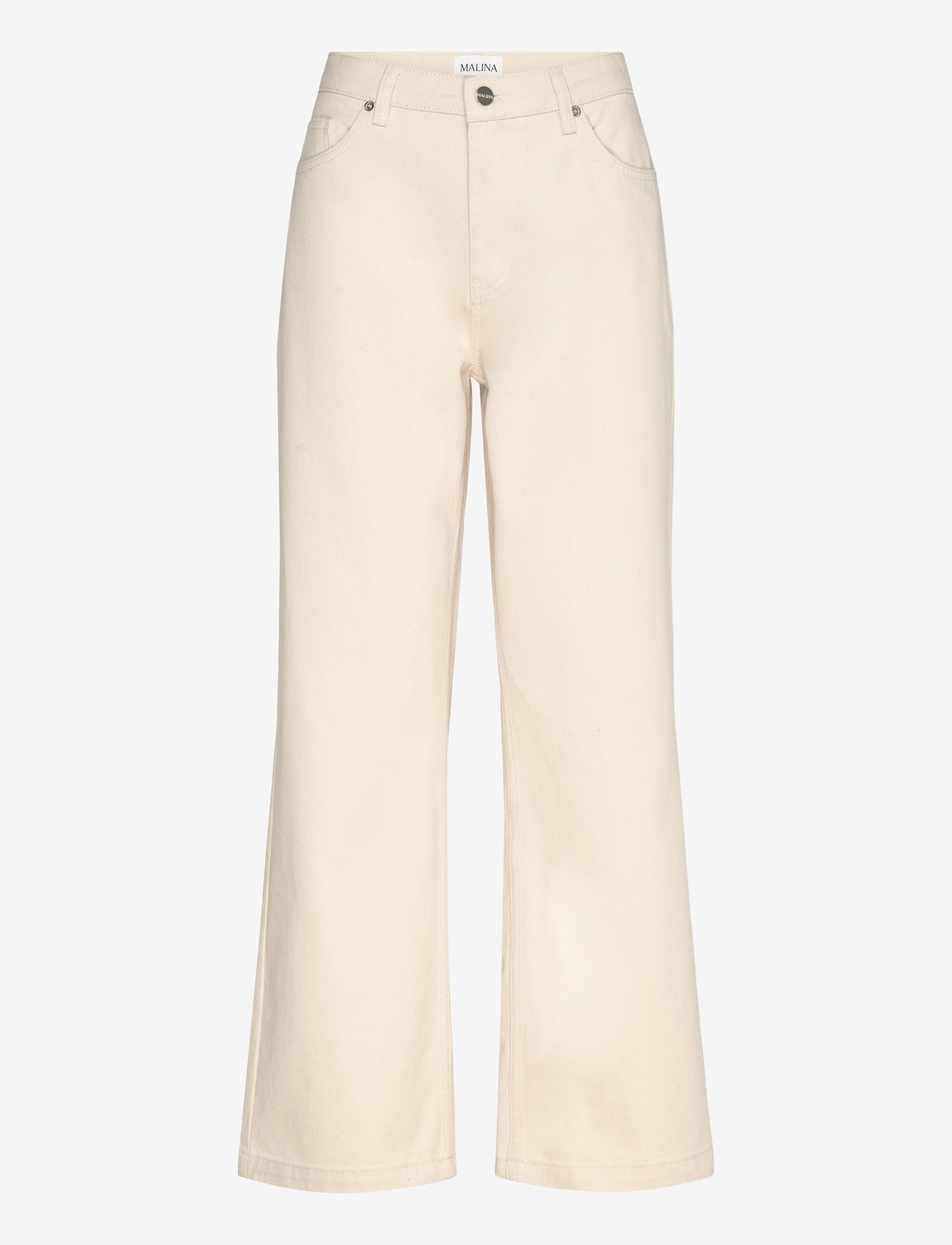 Malina - Matilda slouchy mid rise wide jeans - vida jeans - cream - 1