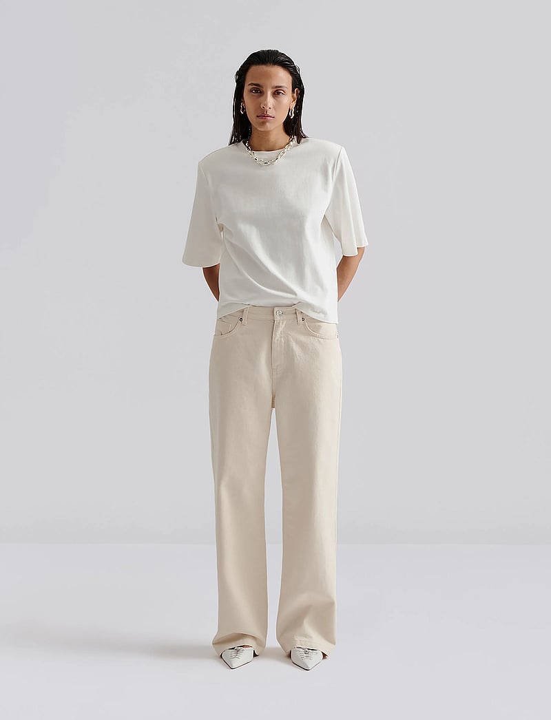 Malina - Matilda slouchy mid rise wide jeans - laia säärega teksad - cream - 0