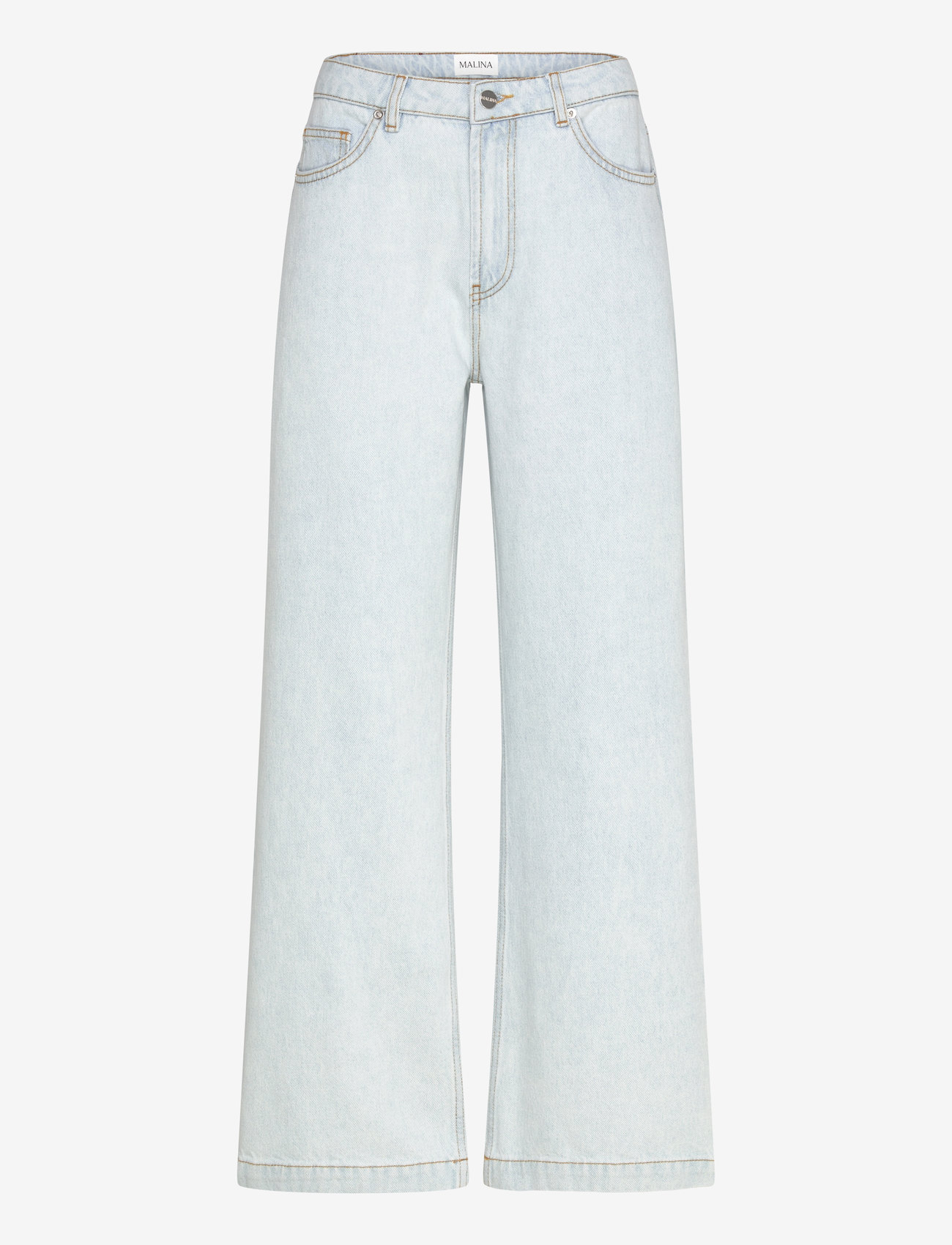Malina - Matilda Slouchy Mid rise wide jeans - laia säärega teksad - light blue wash - 1