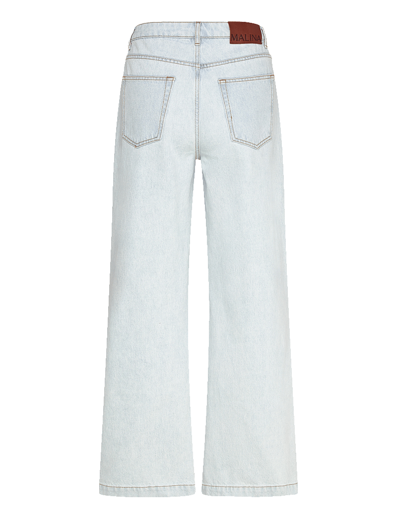 Malina - Matilda Slouchy Mid rise wide jeans - laia säärega teksad - light blue wash - 2