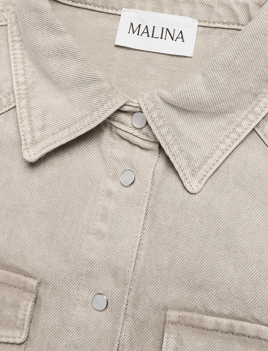 Malina - Anthea Fitted Waist Denim Shirt - jeanshemden - vintage beige wash - 2