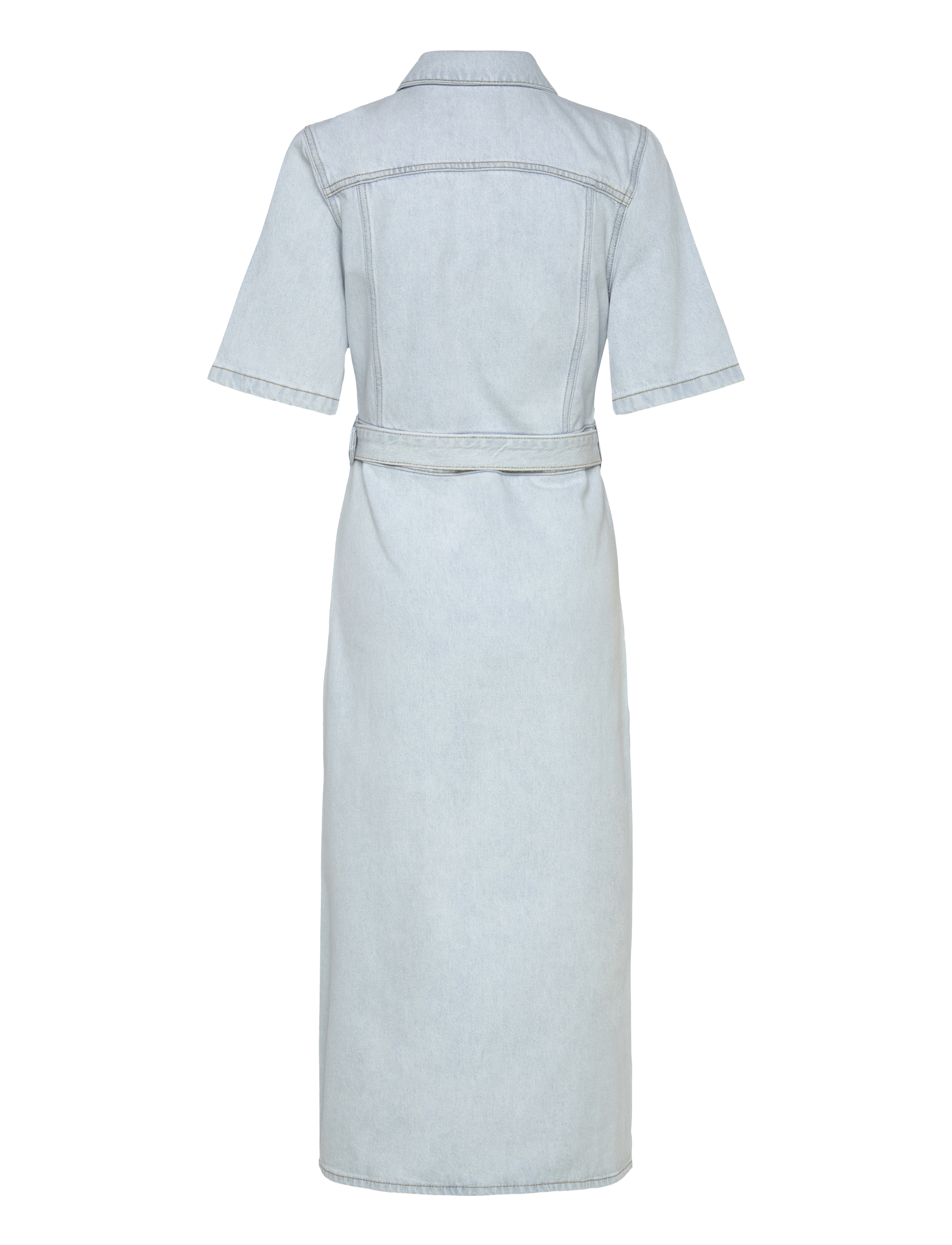 Malina - Eudora denim midi dress - skjortekjoler - light blue wash - 2