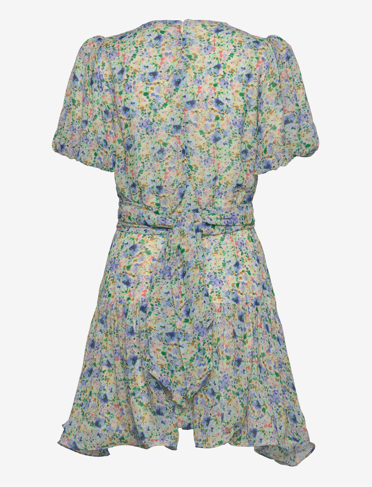 Malina - Lone v-neck chiffong mini dress - sumarkjólar - ditsy - 2
