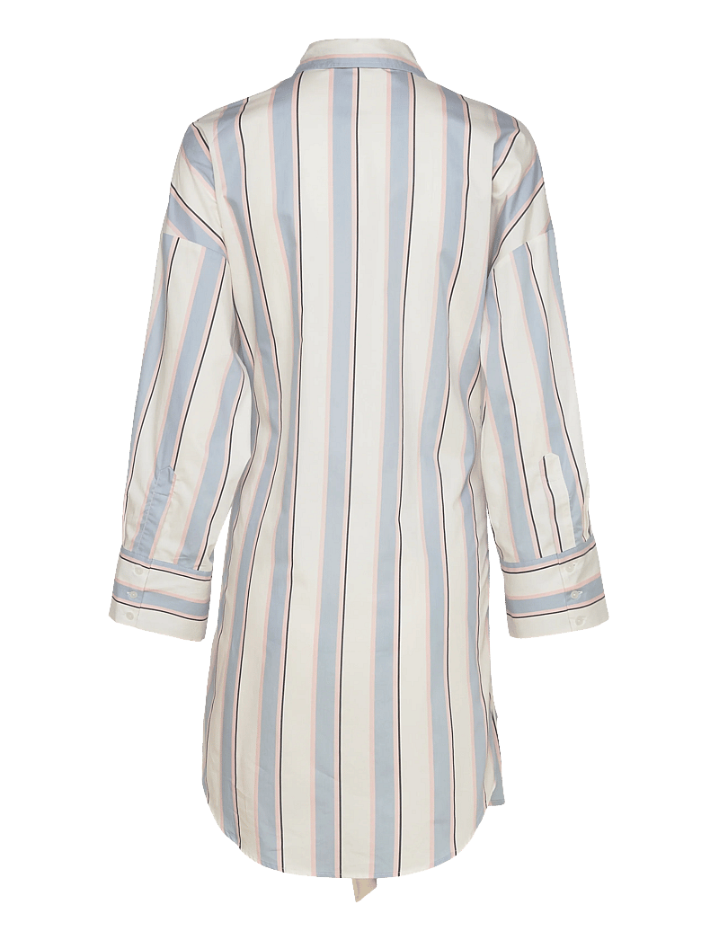 Malina - Althea tie up shirt dress - shirt dresses - sky blue stripe - 2