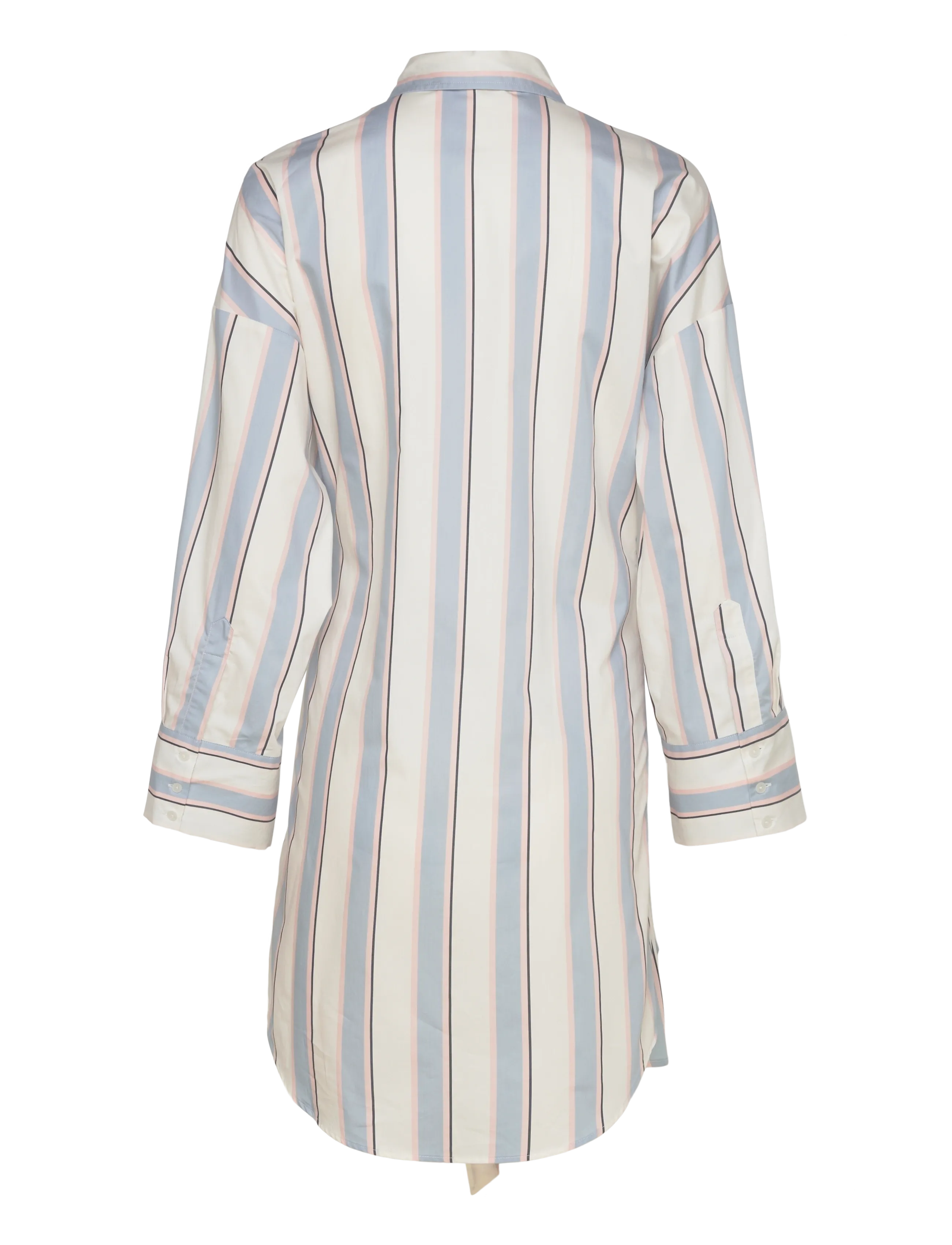 Malina - Althea tie up shirt dress - robes chemises - sky blue stripe - 2