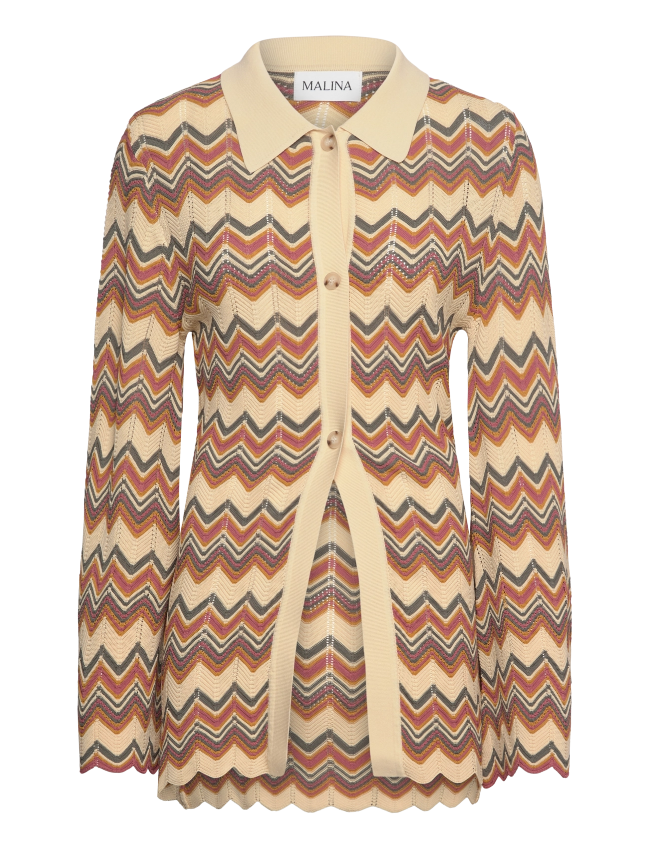 MALINA Linnea Fitted Strick Cardigan Patterned - M - Damen