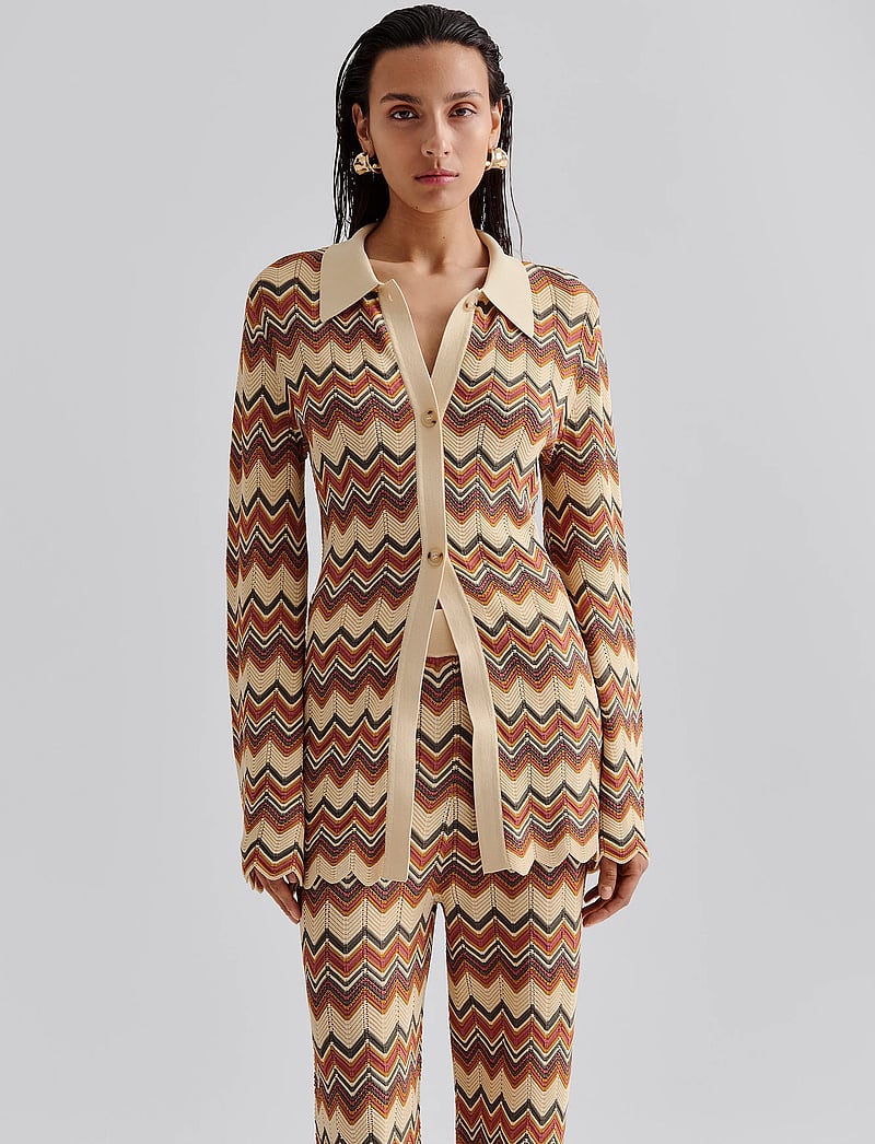Malina - Linnea fitted knitted cardigan - neuleet - multi - 4
